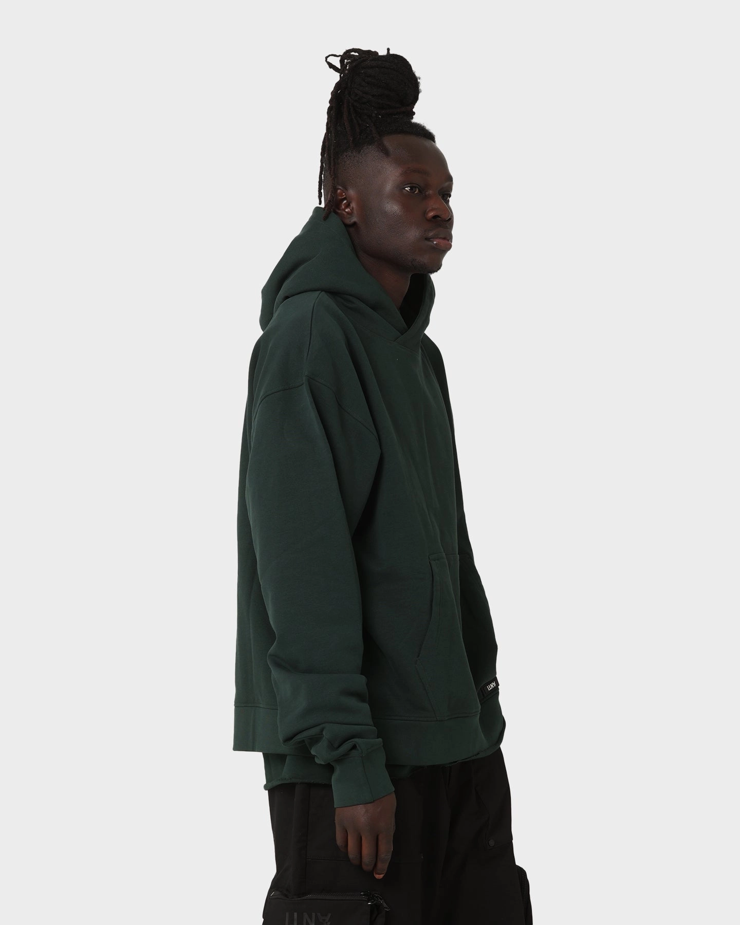 Layered construction Ergonomic Shoulder Panels The Anti Order Boxy Drop Shoulder Hoodie Dark Green
