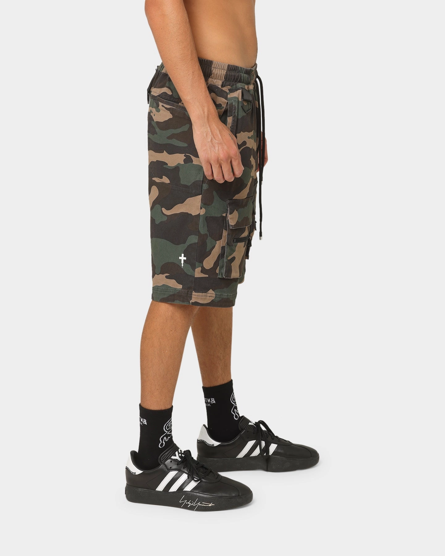 The Anti Order Centurion Cargo Shorts Woodland Camo AntiOdorTreatment Neutral Tones