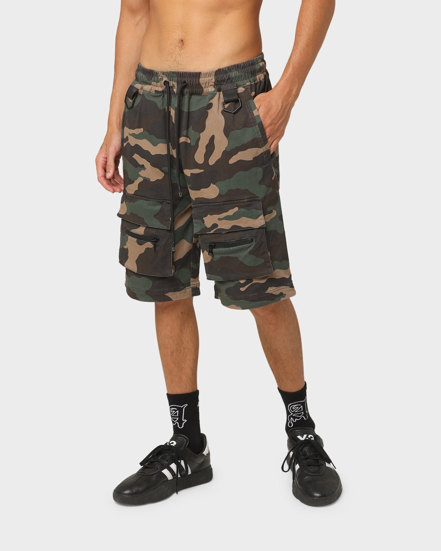 The Anti Order Centurion Cargo Shorts Woodland Camo Unique Piece