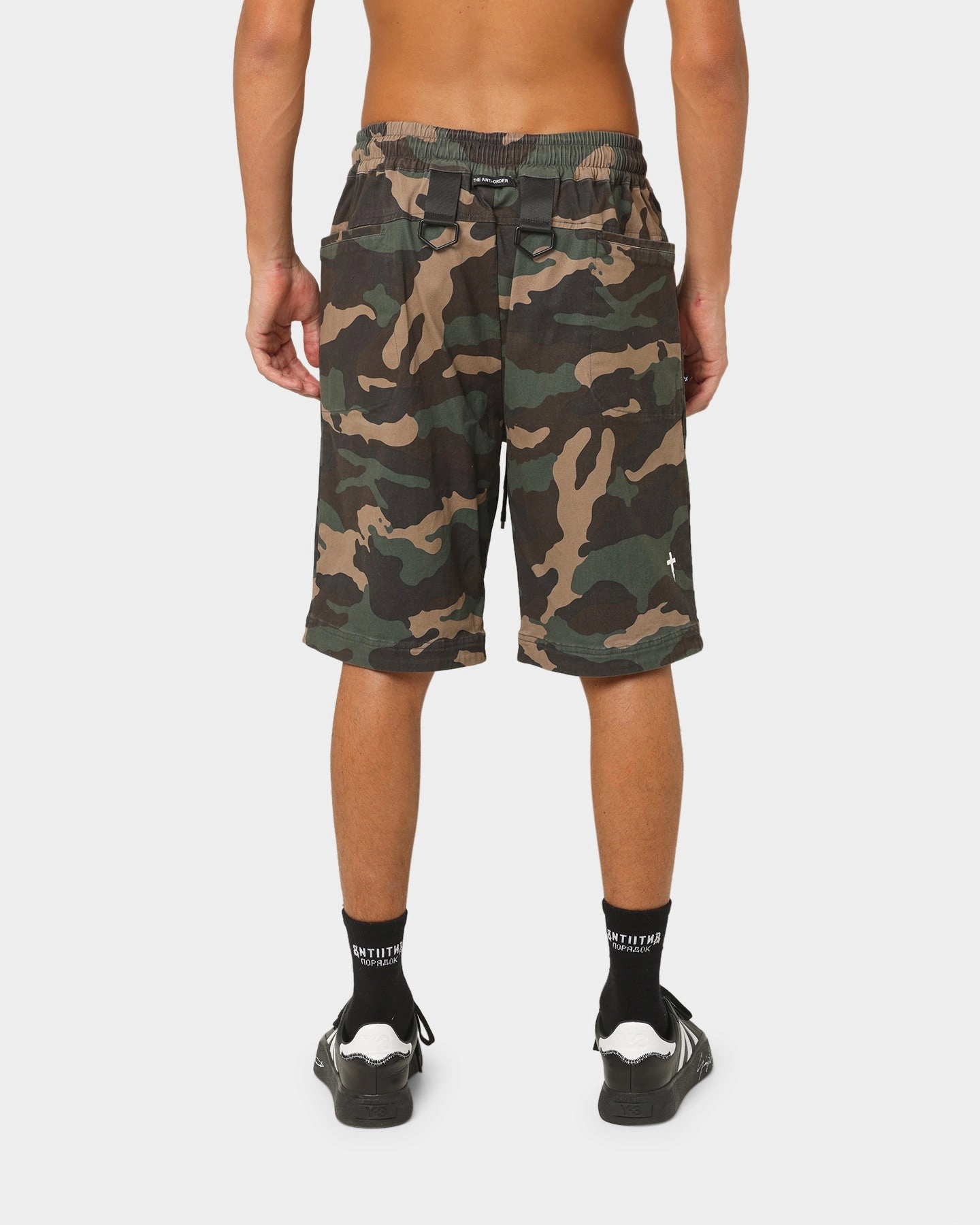 Noise Free Fabric The Anti Order Centurion Cargo Shorts Woodland Camo