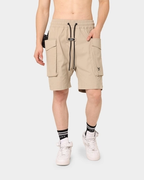 The Anti Order Cleon Cargo Shorts Bone Ergonomic Curved Seams
