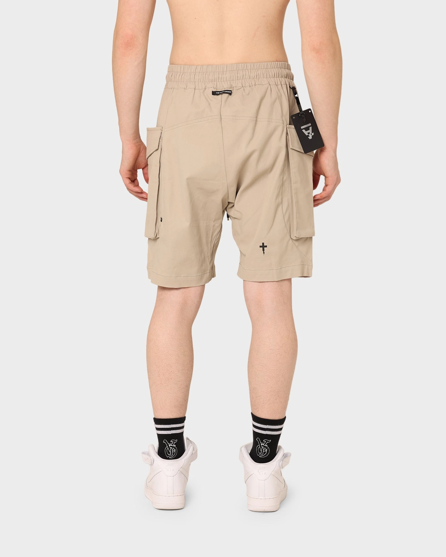 Ergonomic Curved Seams Camouflage Style The Anti Order Cleon Cargo Shorts Bone