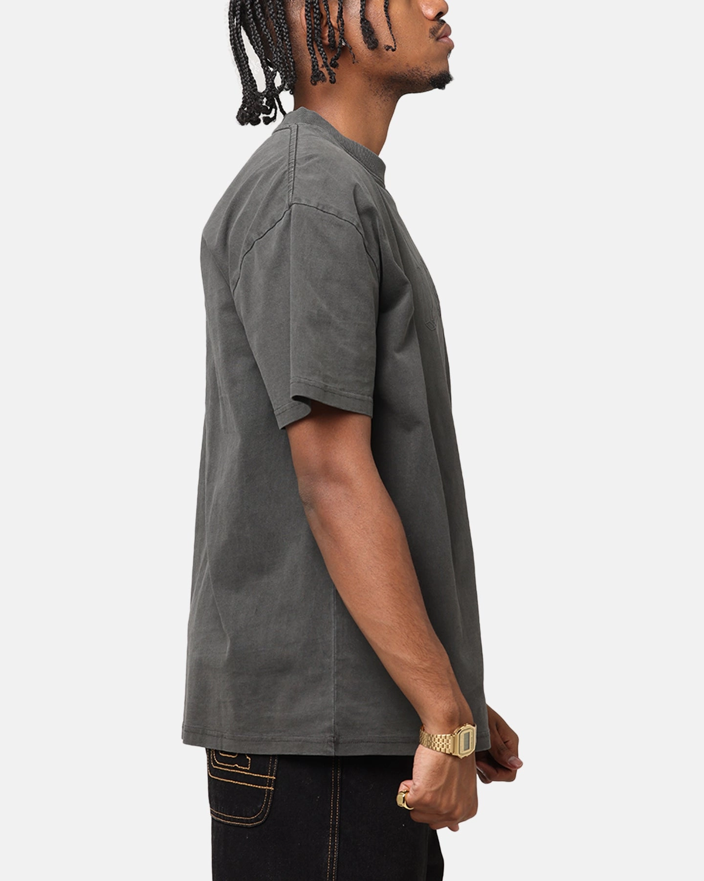 The Anti Order Dimension Boxy T-Shirt Black Wash Outdoor Trend TaglessCollar