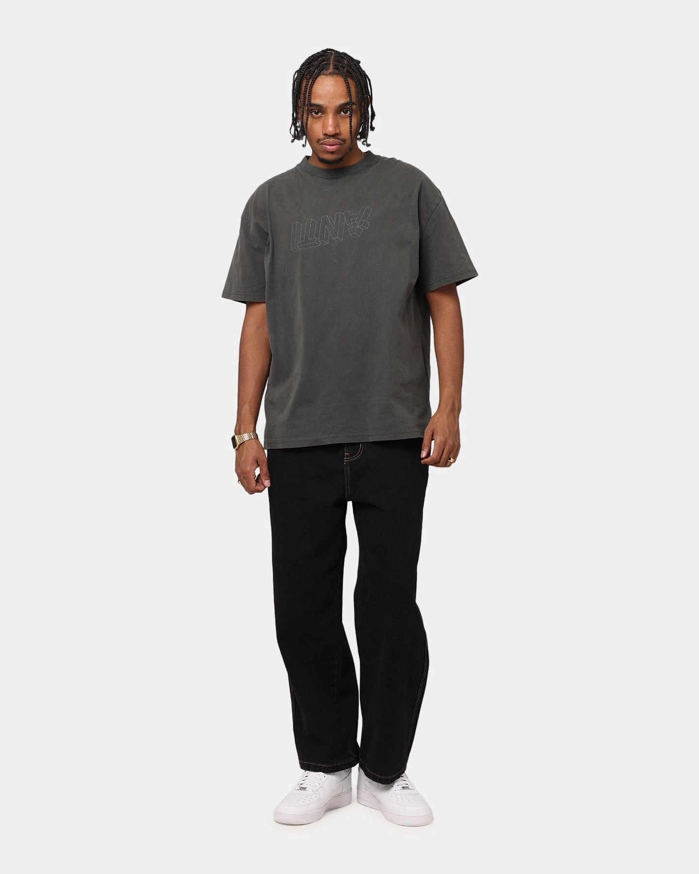The Anti Order Dimension Boxy T-Shirt Black Wash Classic Wear