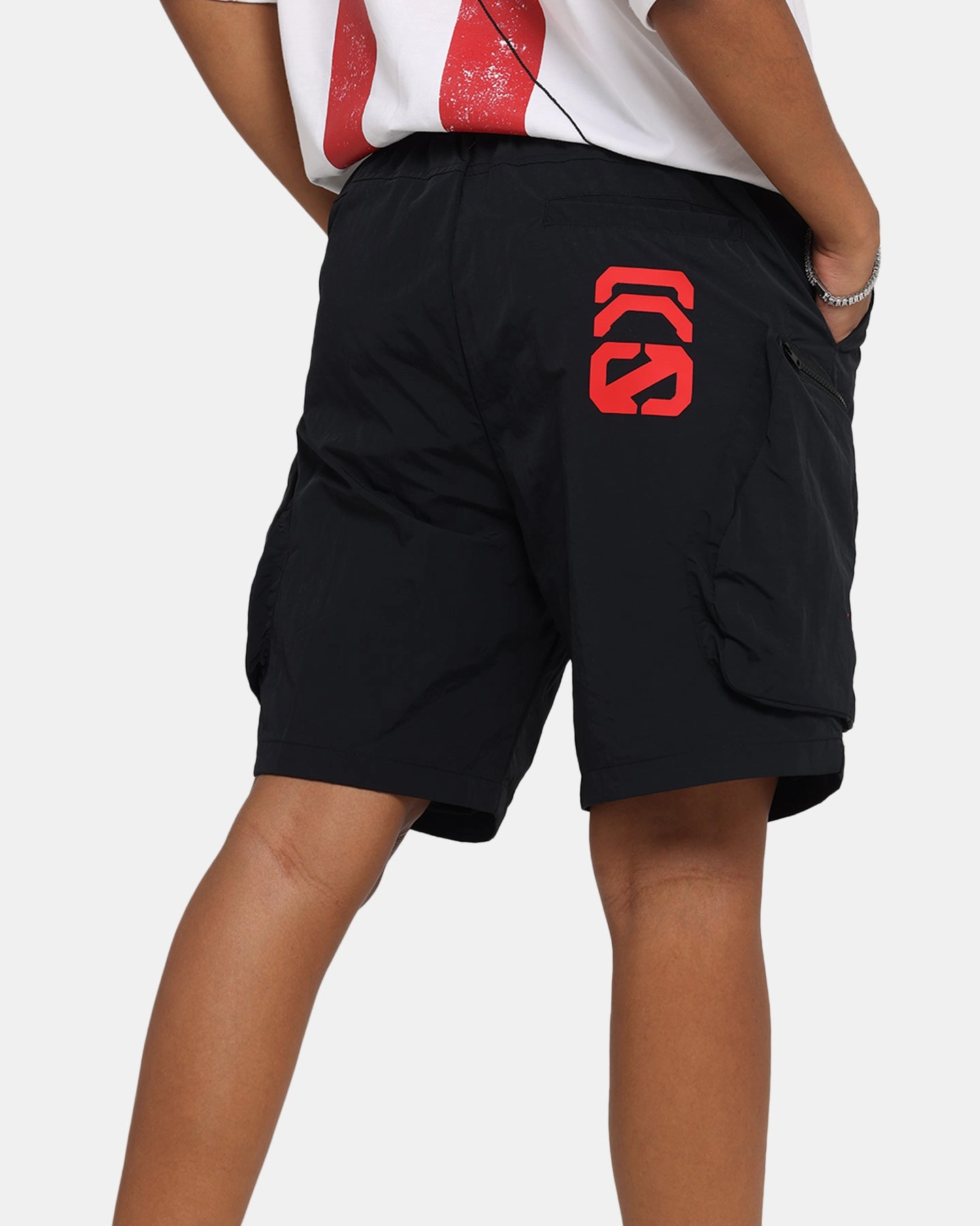 The Anti Order Faction Technical Shorts Black/Red Tagless Labeling