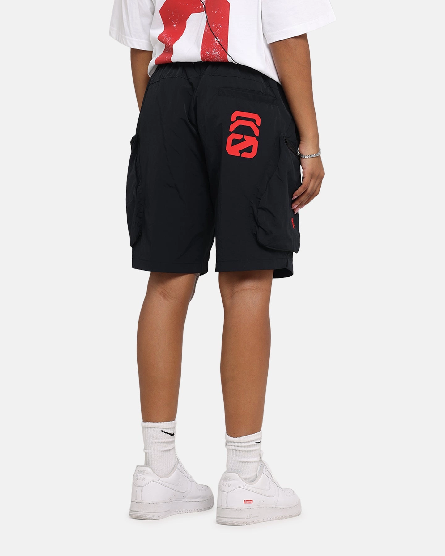 The Anti Order Faction Technical Shorts Black/Red Non Restrictive Cut Odor Resistant Treatment