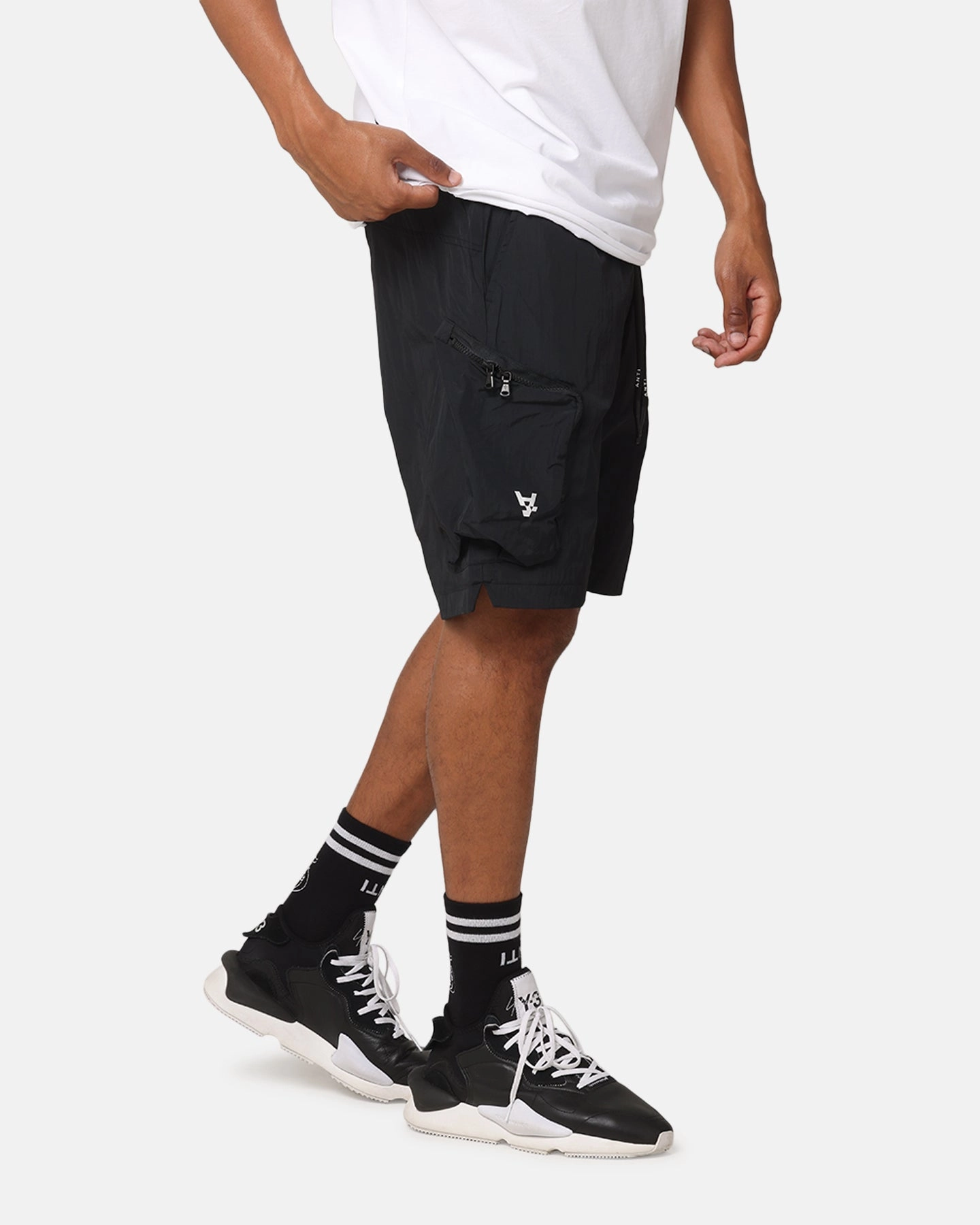 The Anti Order Faction Technical Shorts Black Static Free Finish swim trunks