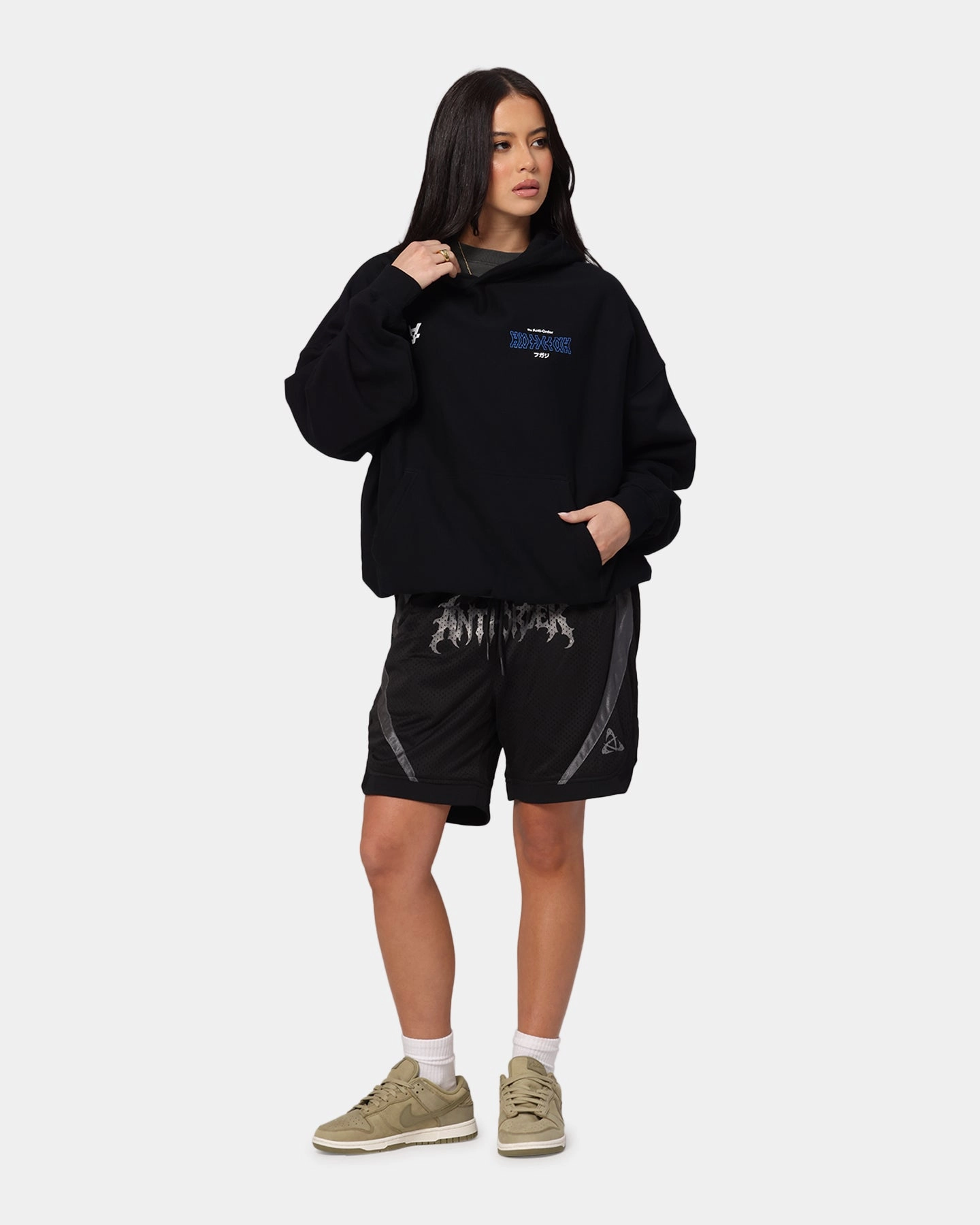 Introduce wedding guests The Anti Order Freedom Boxy Hoodie Black