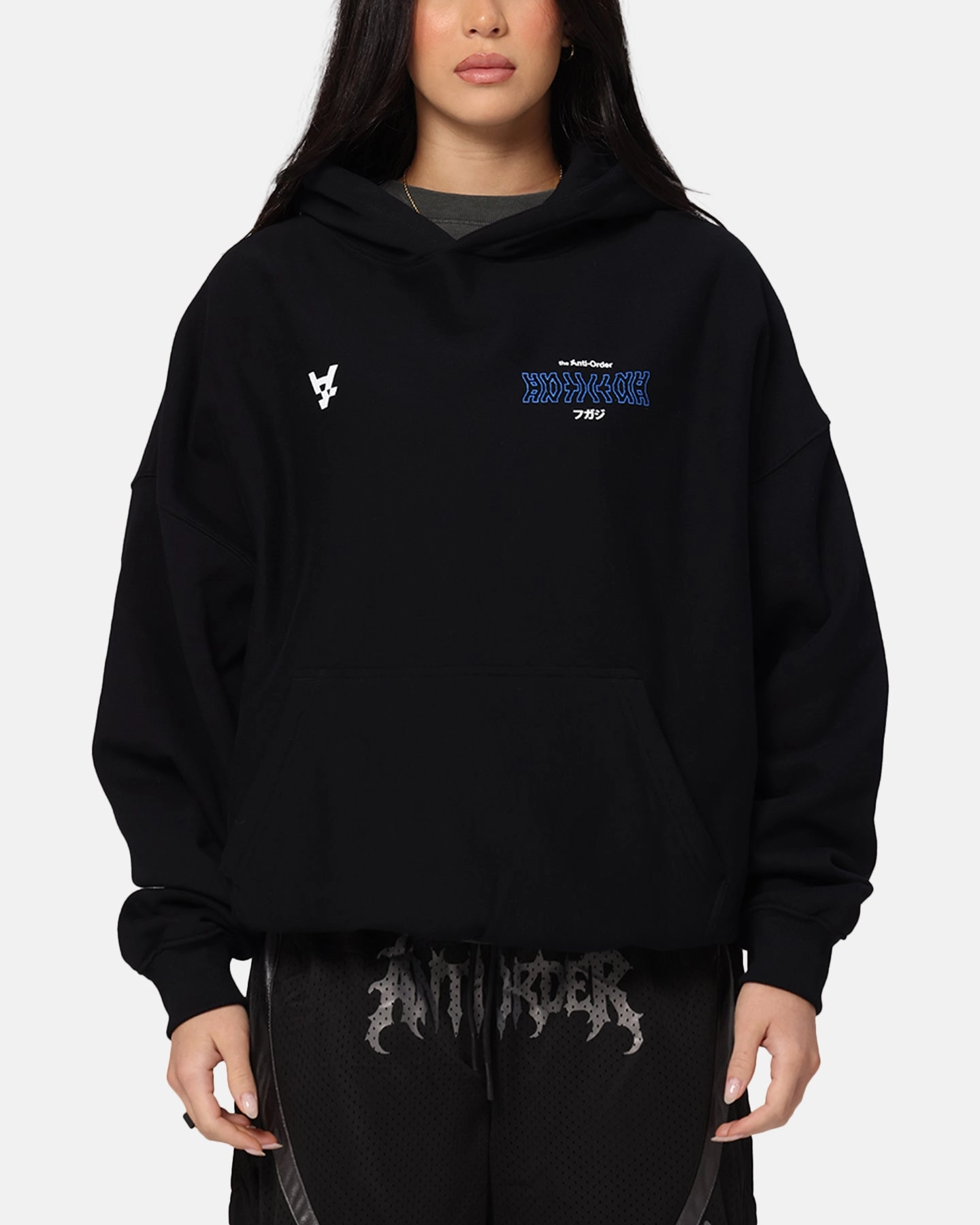 Fantasize The Anti Order Freedom Boxy Hoodie Black