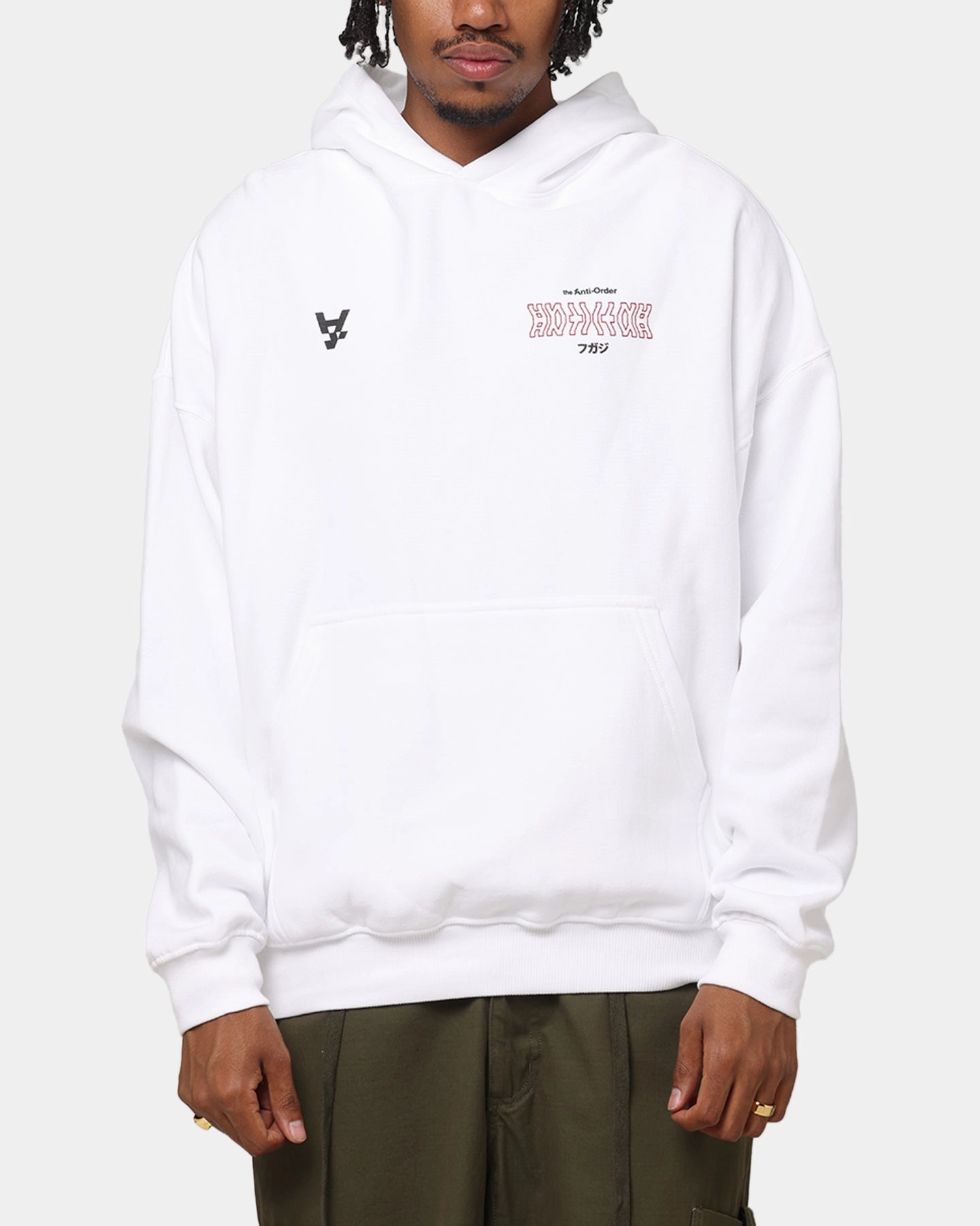 The Anti Order Freedom Boxy Hoodie White Durable Reinforced Edges difficult to operate