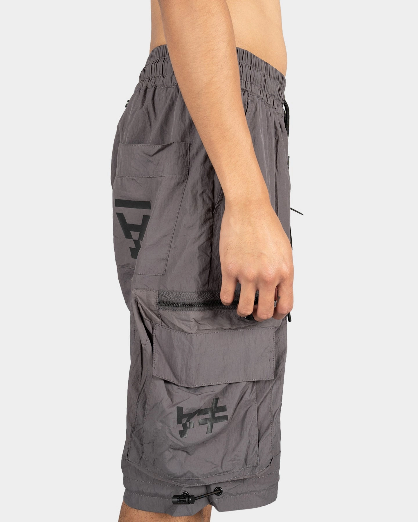 The Anti Order Future Cargo Short Dark Graphite printed shorts