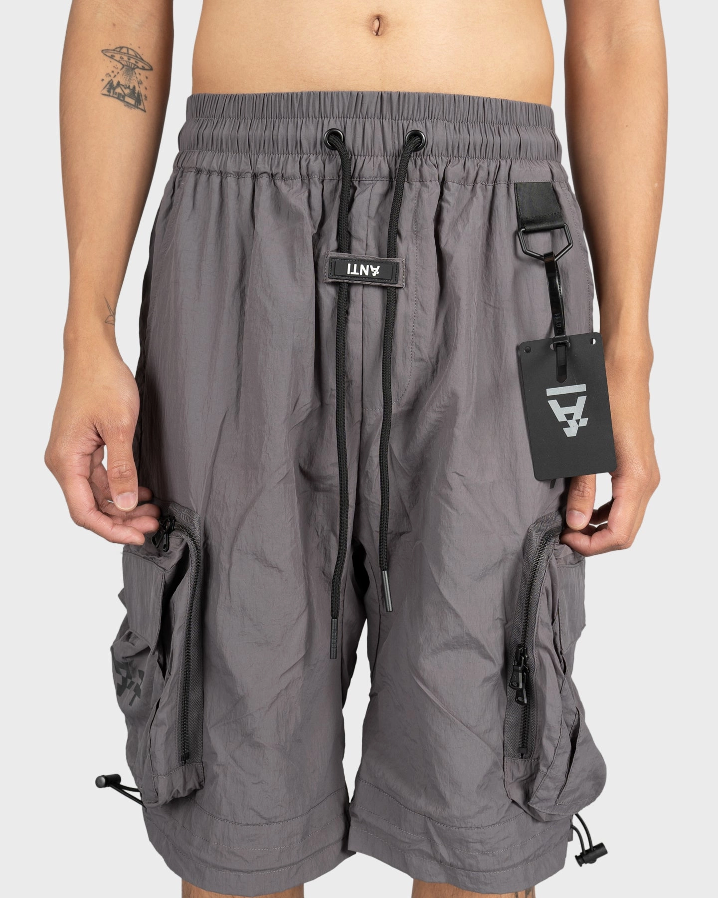 AbrasionResistant The Anti Order Future Cargo Short Dark Graphite
