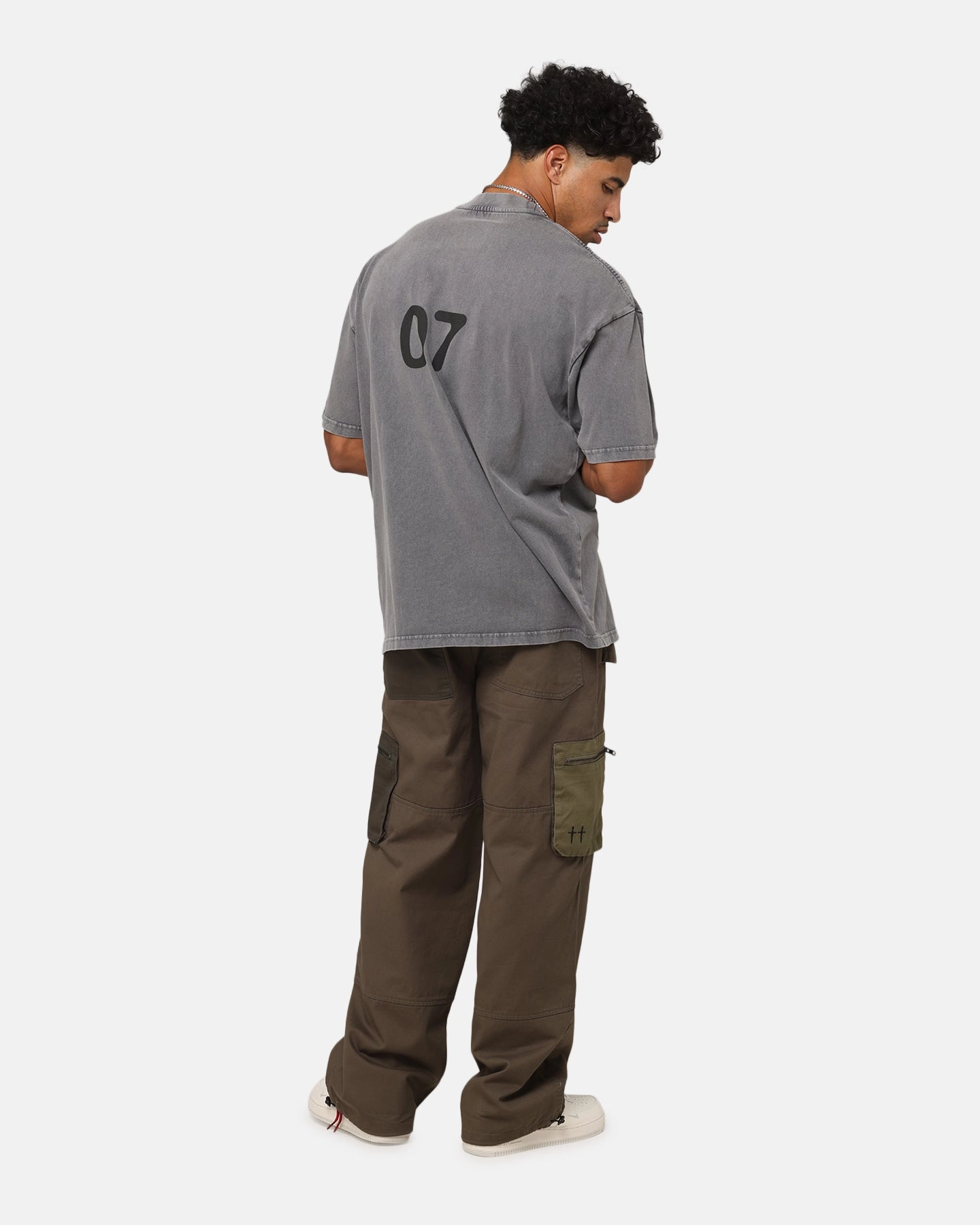 The Anti Order Genuine Fake Mock Neck T-Shirt Washed Charcoal Layering Essential