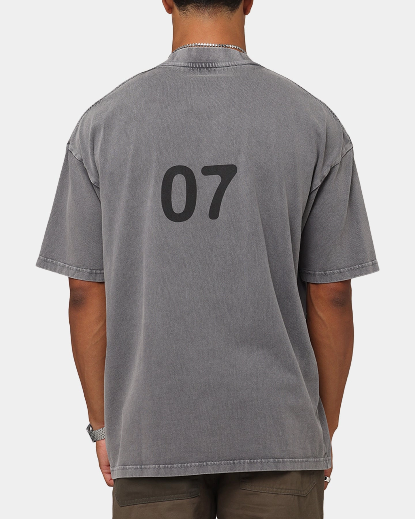 The Anti Order Genuine Fake Mock Neck T-Shirt Washed Charcoal Timeless Layering monochromatic