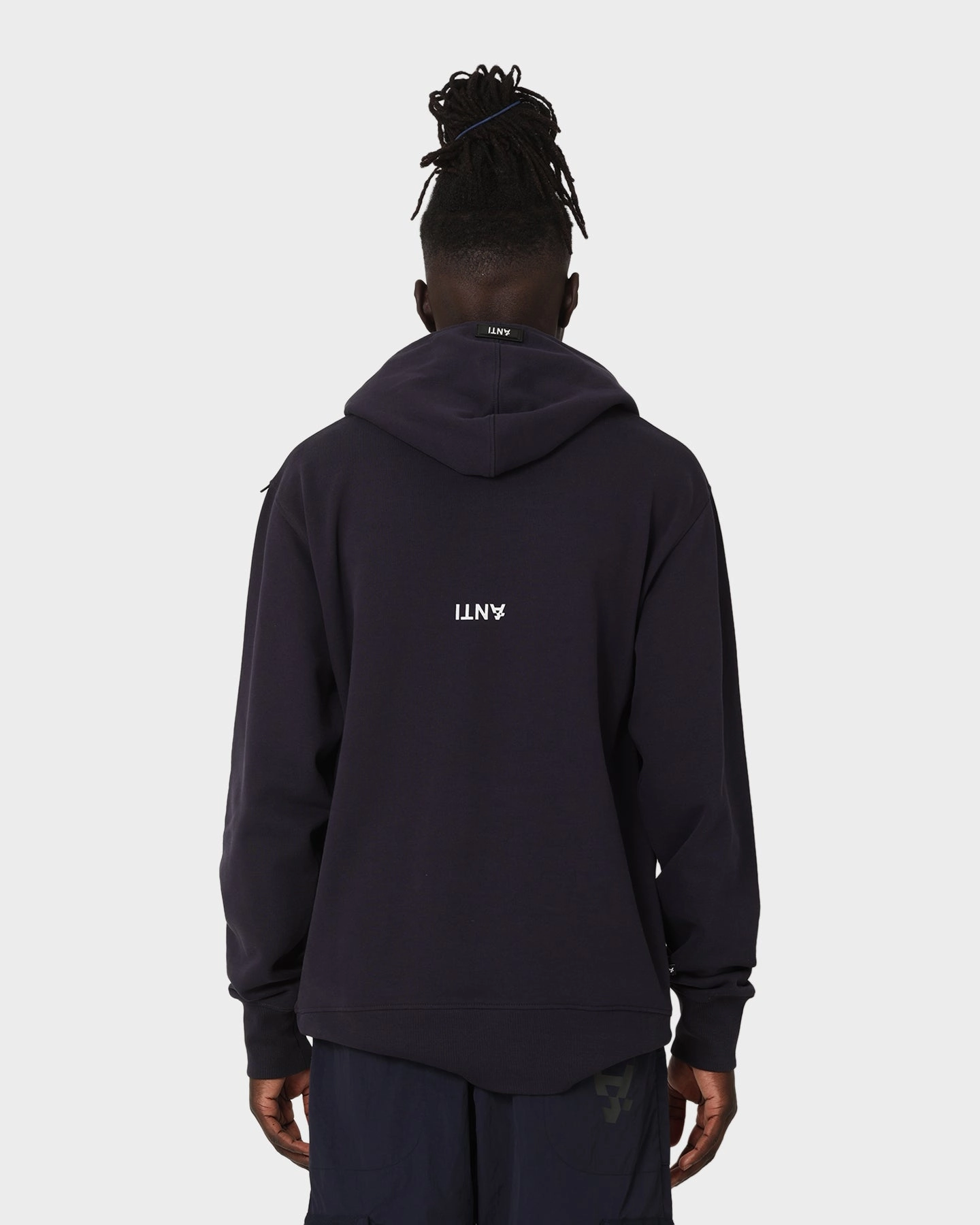 The Anti Order Heavy Metal Hoodie Dark Navy non adjustable Wind Protection