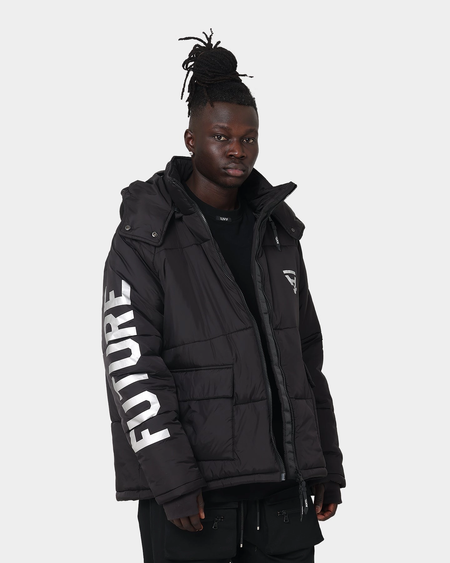 The Anti Order Hyphen ATD Puffer Jacket V2 Black/Silver Commemorate
