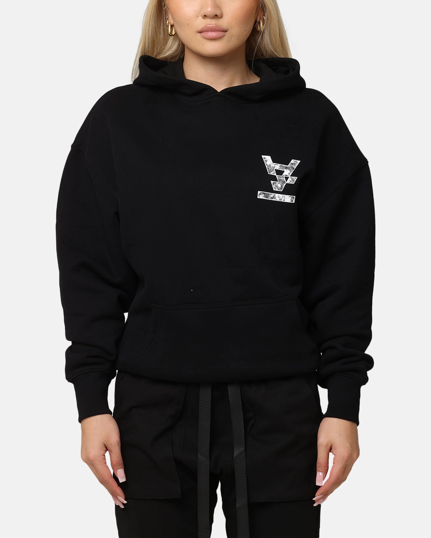 The Anti Order Hyphen Premium Hoodie Black Poise Double Stitched Seams