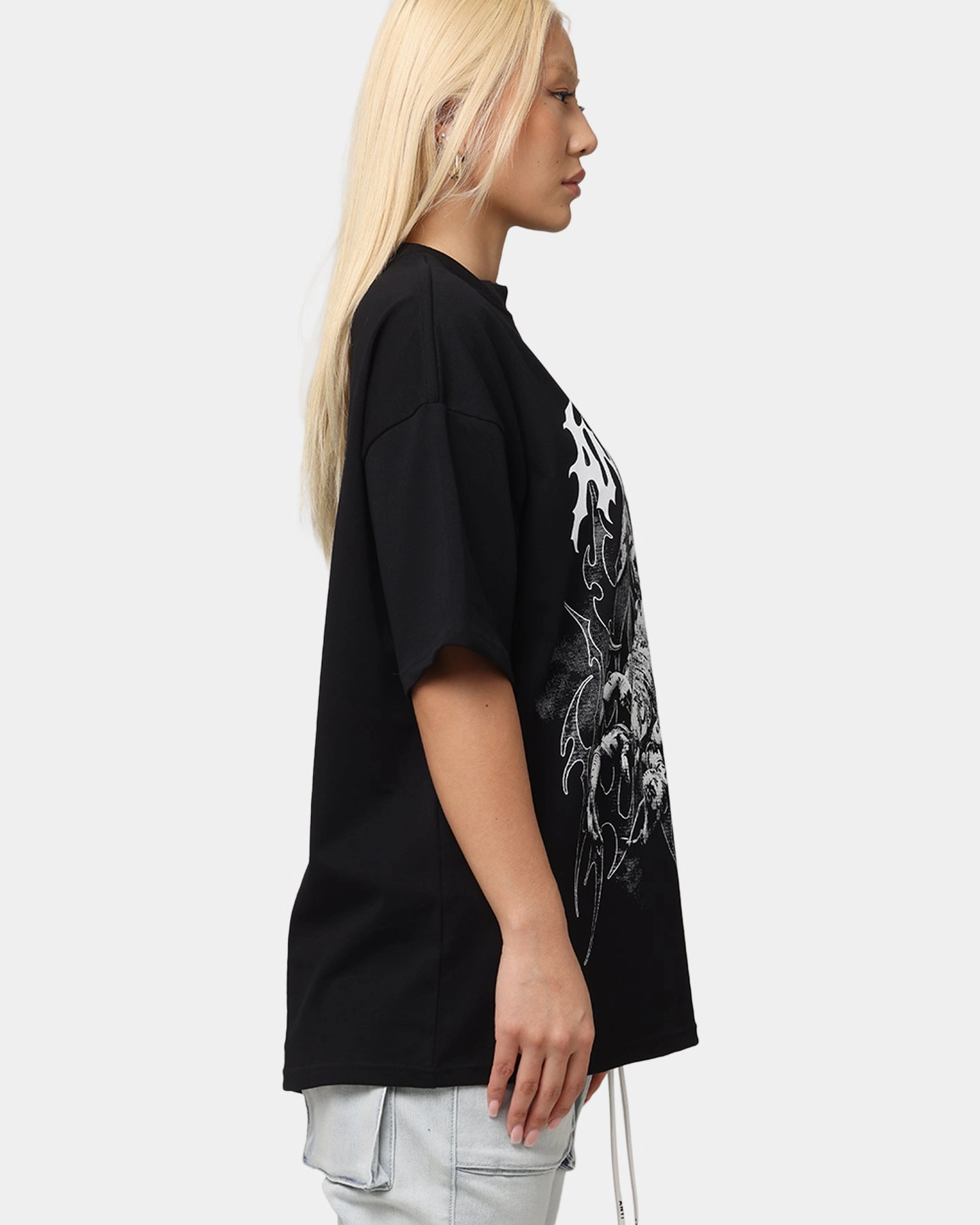 The Anti Order Invasion Mock Neck T-Shirt Black Cold Wash Optimized