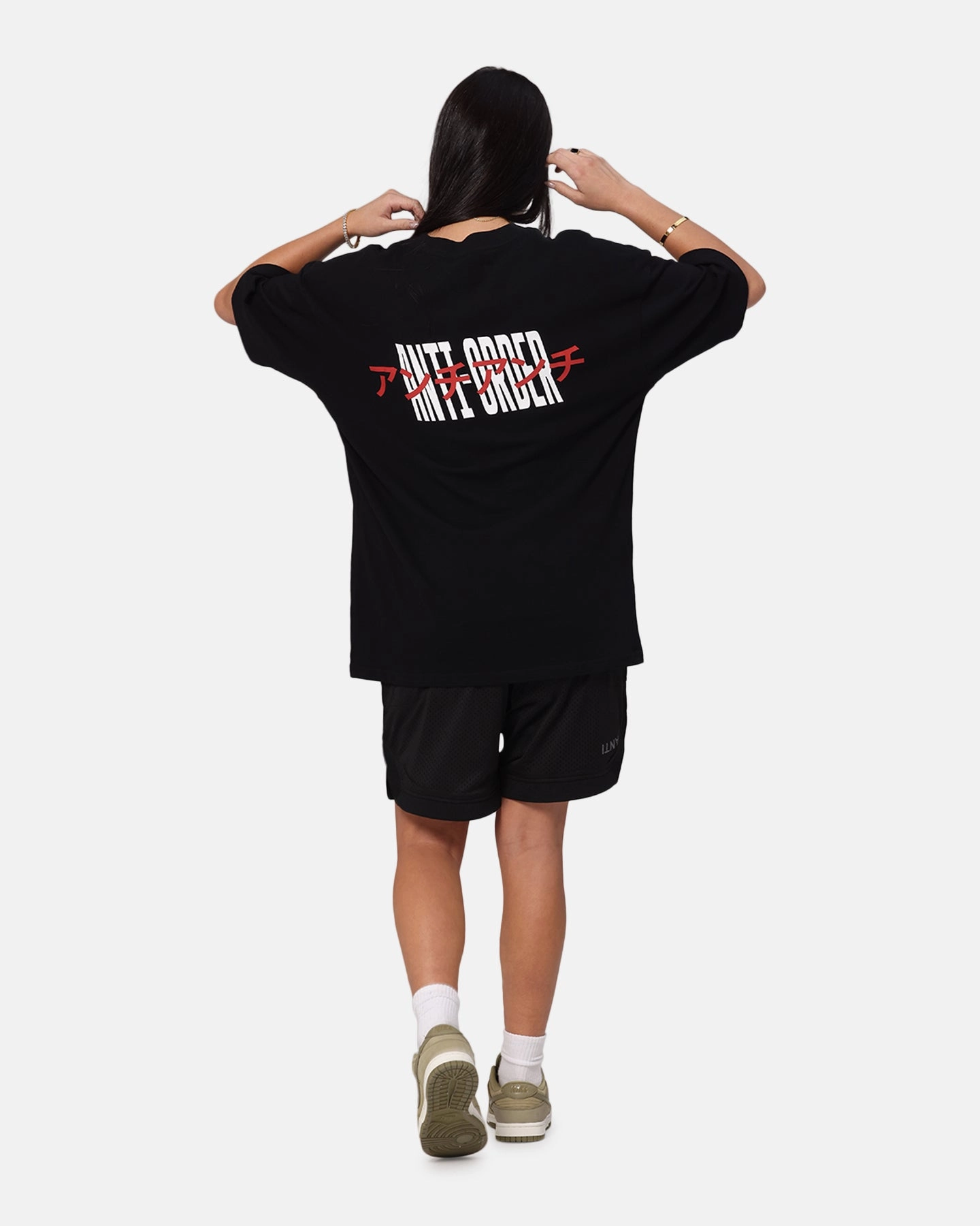 The Anti Order Junya Drop Shoulder T-Shirt Black Daily Outfit Trendy Comfort Fit