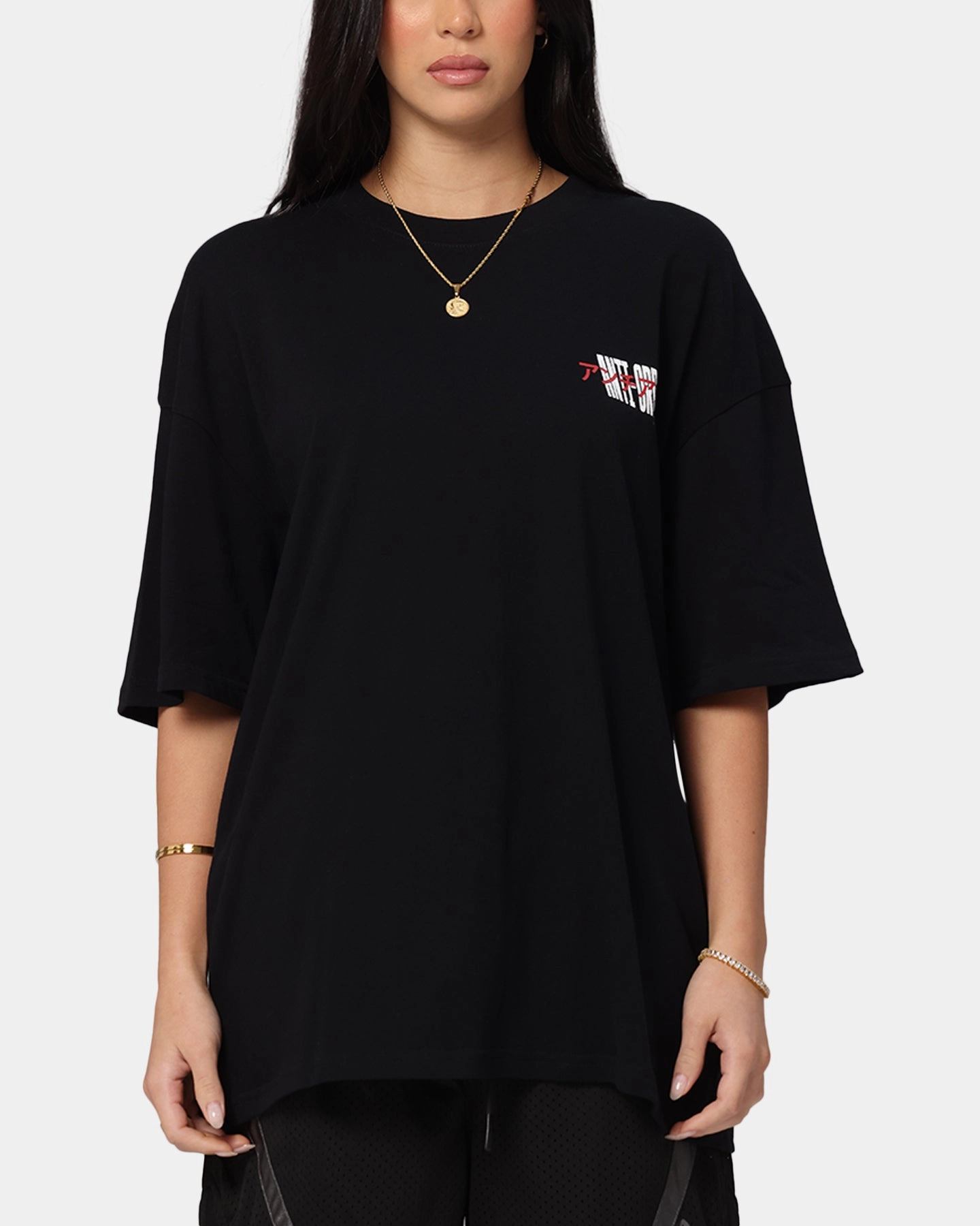 The Anti Order Junya Drop Shoulder T-Shirt Black NonIrritatingTags