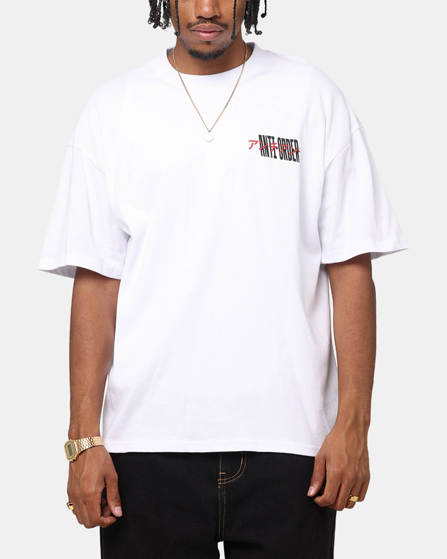 Sustainable Fibers The Anti Order Junya Drop Shoulder T-Shirt White