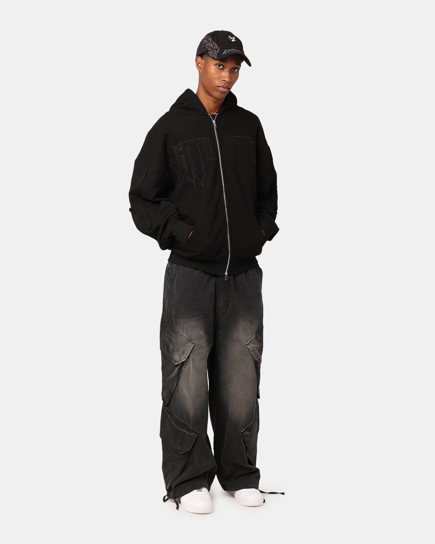 Office Look The Anti Order Life Is War Zip Hoodie Black