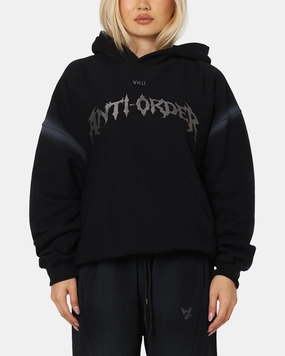 The Anti Order Mosh Boxy Hoodie Sunfade Black/Grey divers