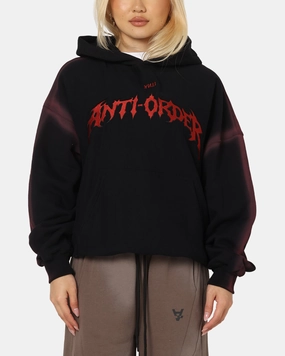 The Anti Order Mosh Boxy Hoodie Sunfade Black/Red Street Edge Active Lifestyle