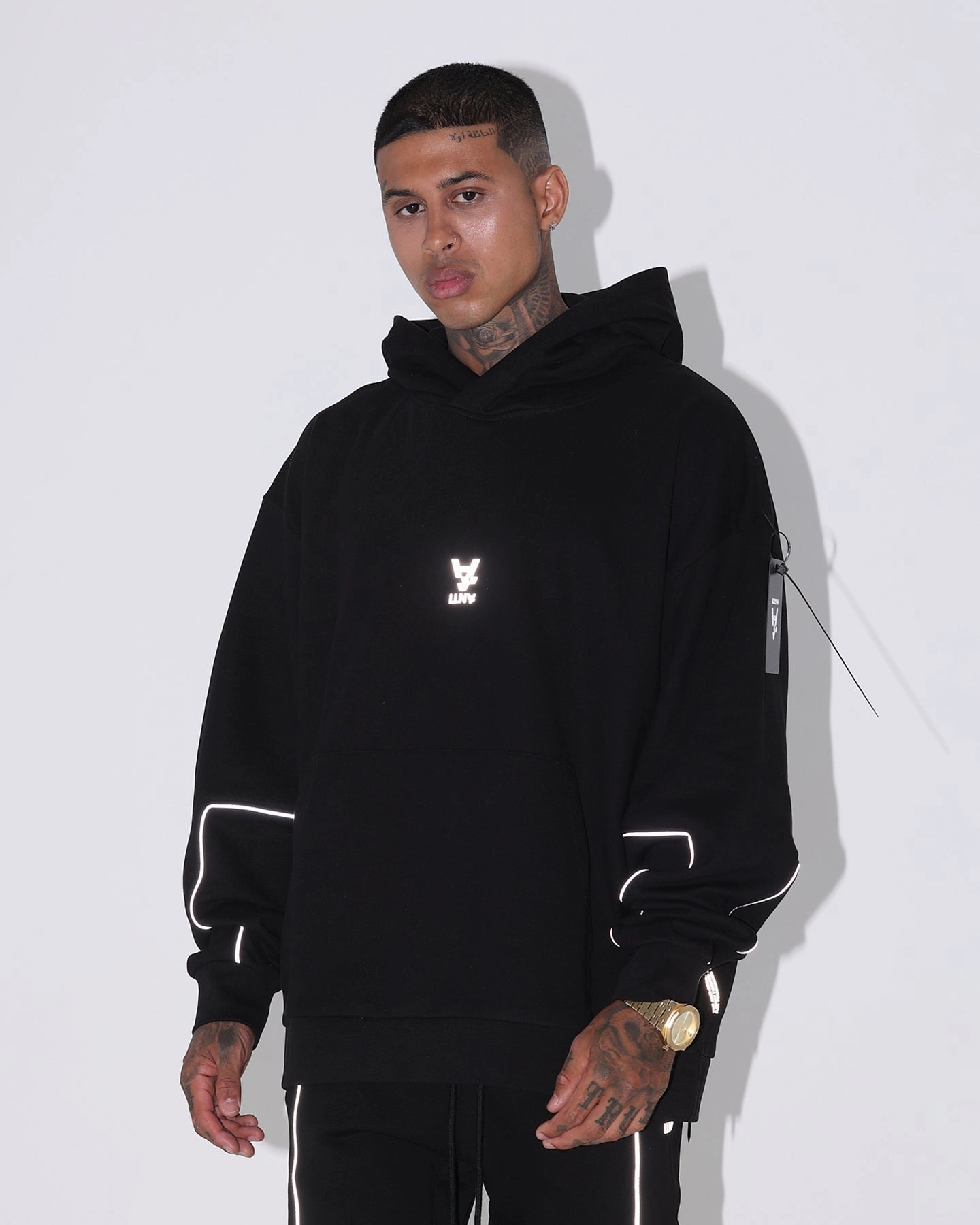 Multipanel Construction The Anti Order Neon Flux Box Hoodie Black/Reflective
