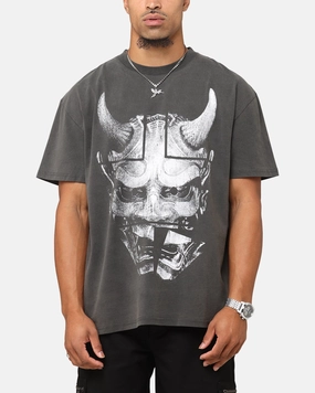 Weekend Ready The Anti Order Oni Mask Boxy T-Shirt Black Wash