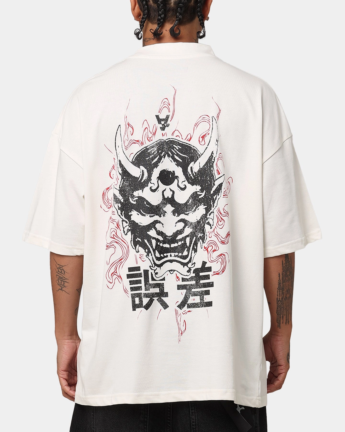 EnhancedDurabilityFinish The Anti Order Oni Mockneck T-Shirt Off White
