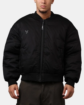 The Anti Order Oversized Cropped Bomber Jacket Black Flight Durable Shield