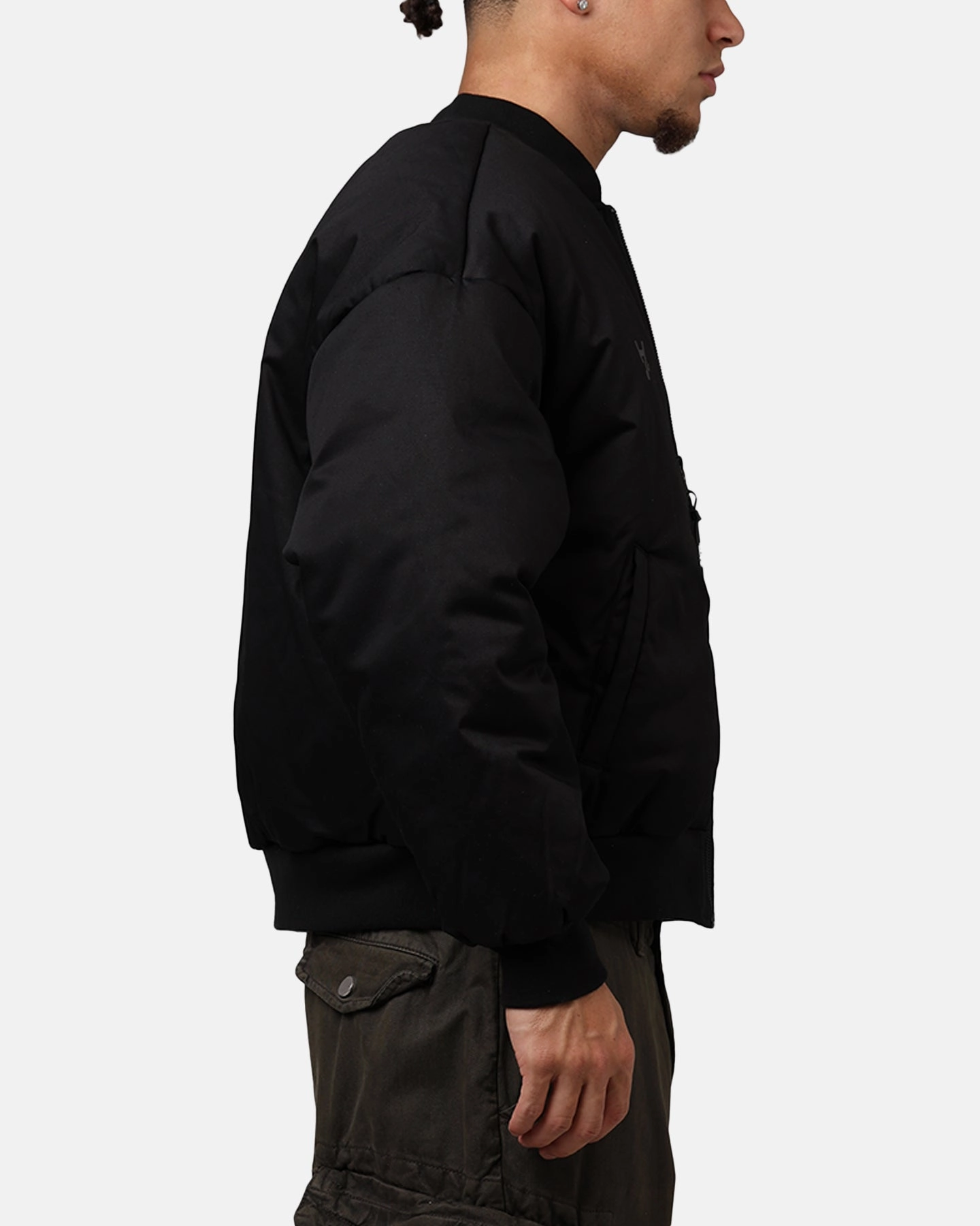 The Anti Order Oversized Cropped Bomber Jacket Black Seasonal Function Endure