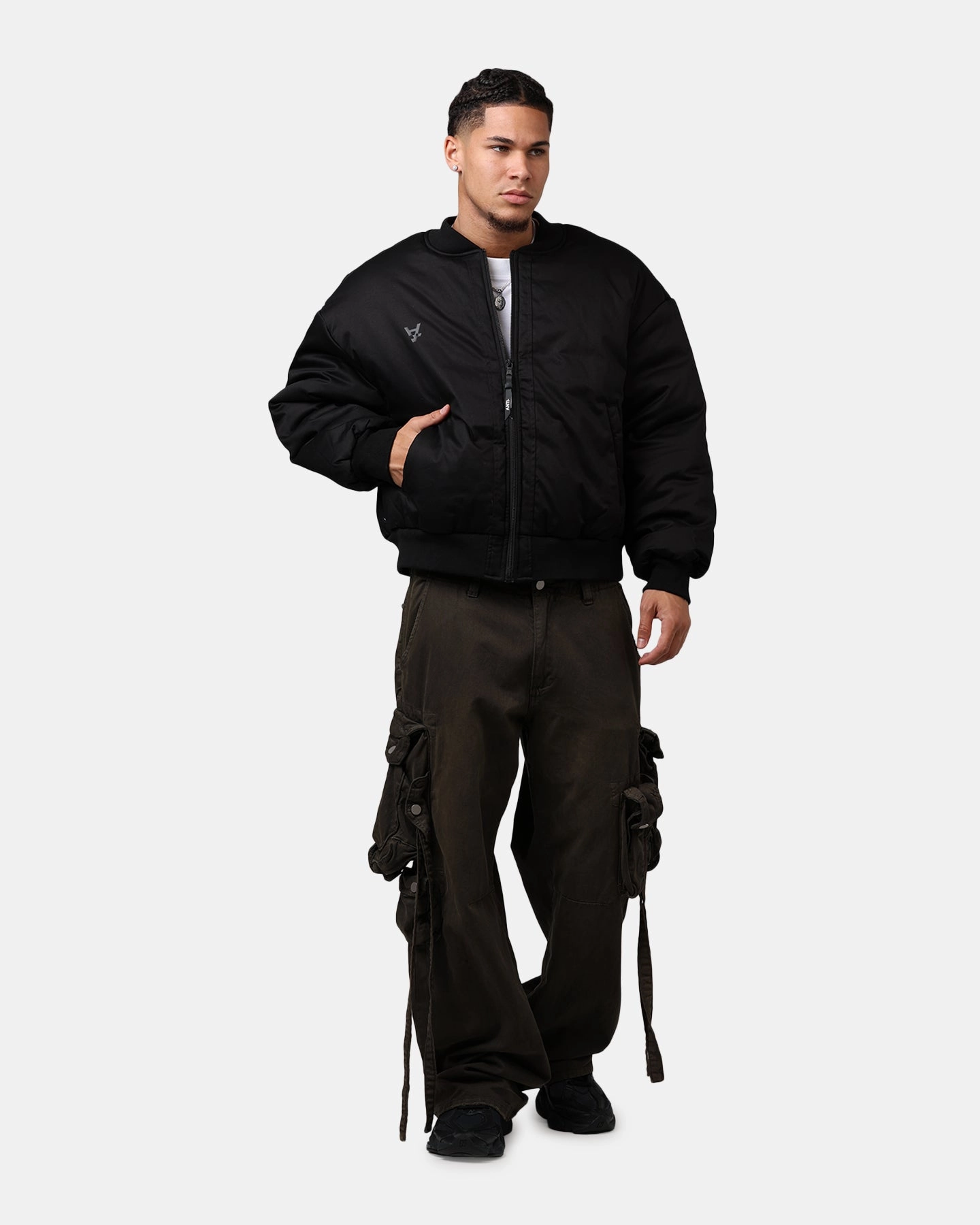 The Anti Order Oversized Cropped Bomber Jacket Black Style Statement Functional Outerwear