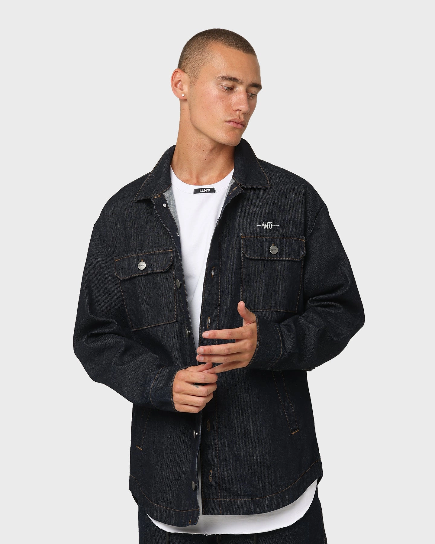 Prayer The Anti Order Oversized Denim Shirt Dark Indigo