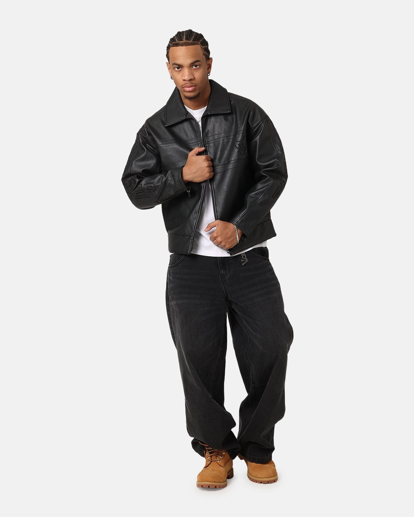 Trend Heat Sealed Seams The Anti Order Oversized Motor Jacket Black
