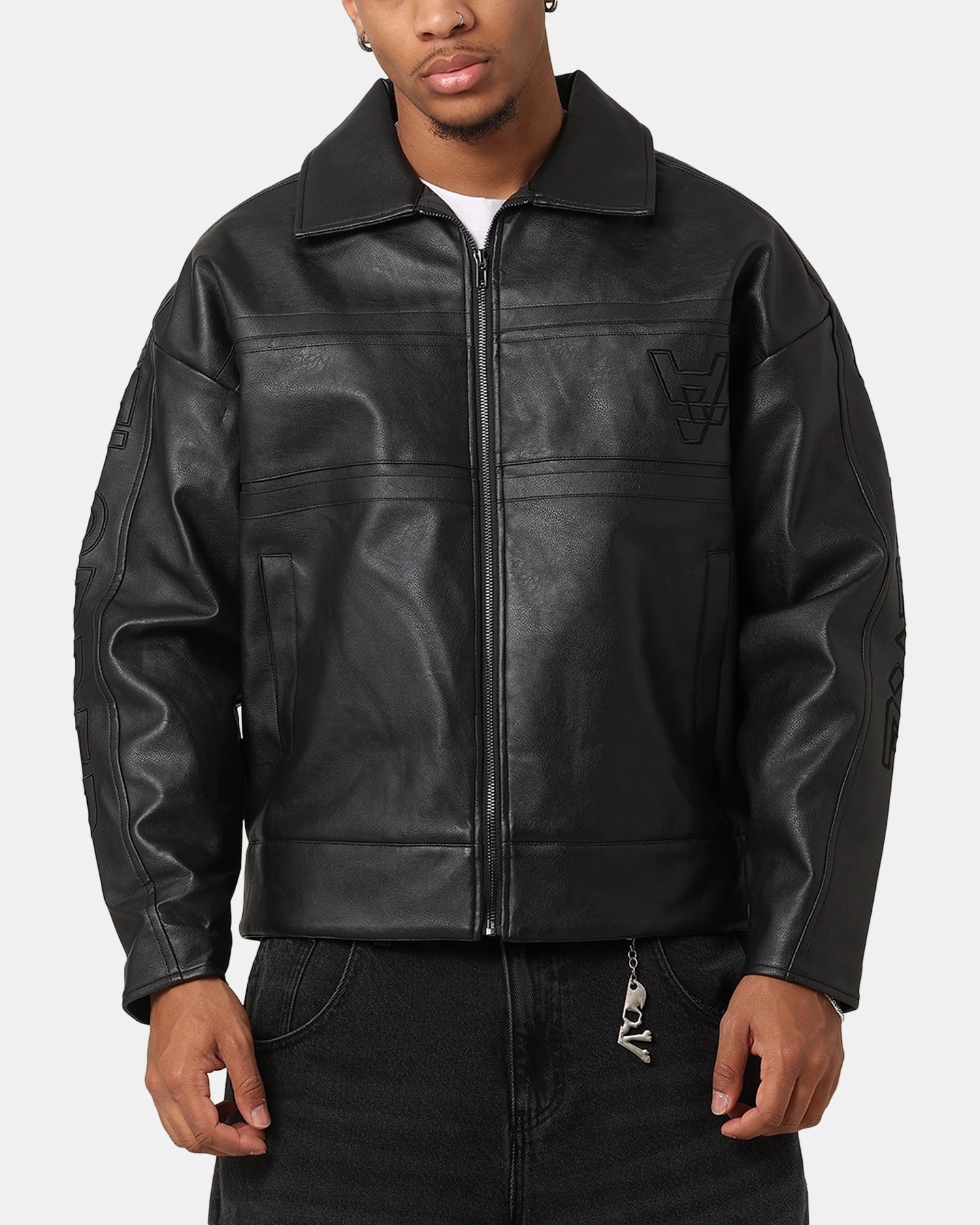Chic Look Multi Seasonal The Anti Order Oversized Motor Jacket Black