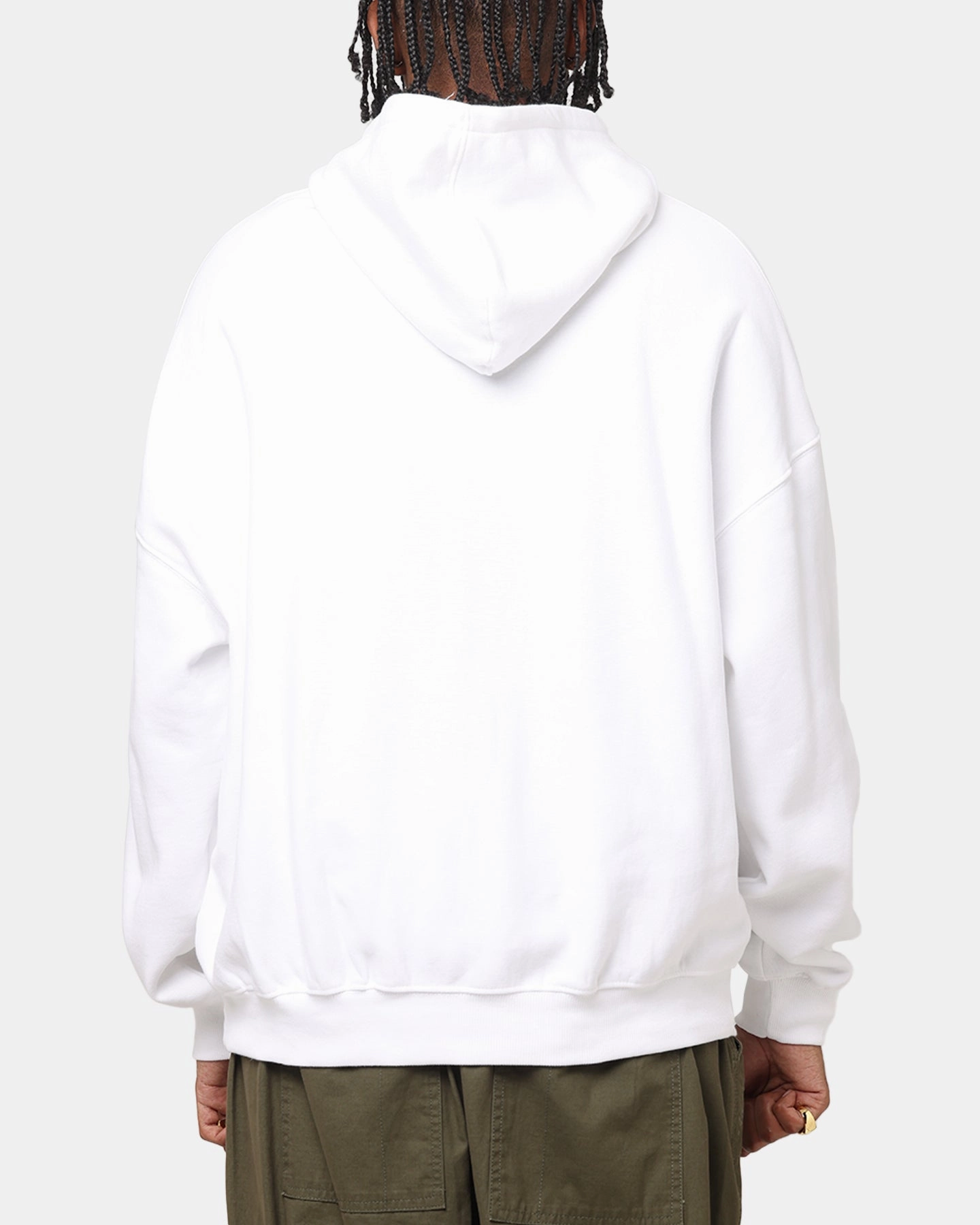 The Anti Order Process Boxy Hoodie White Multi Functional Pocket Design