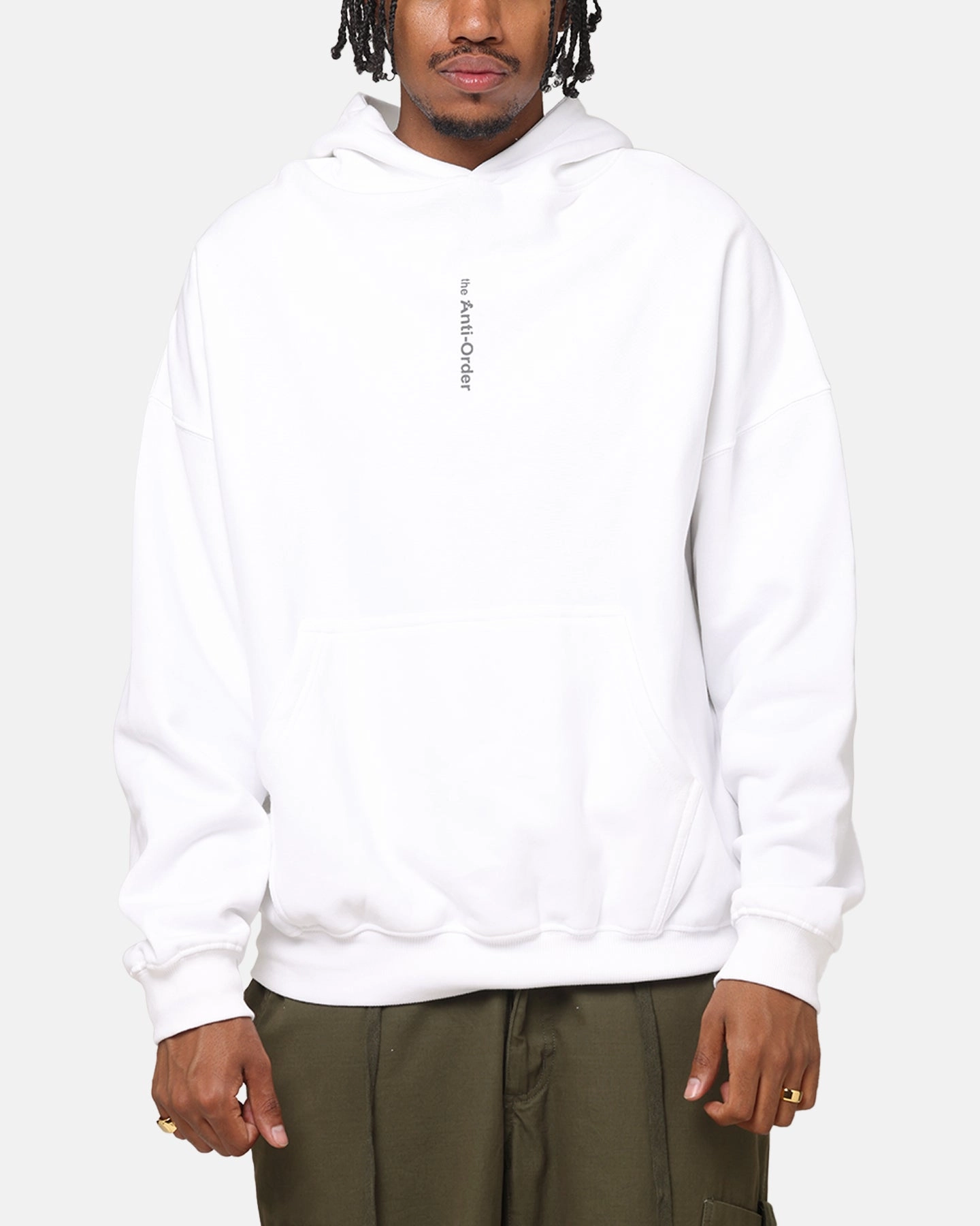 The Anti Order Process Boxy Hoodie White Seamless Bonding low - altitude use