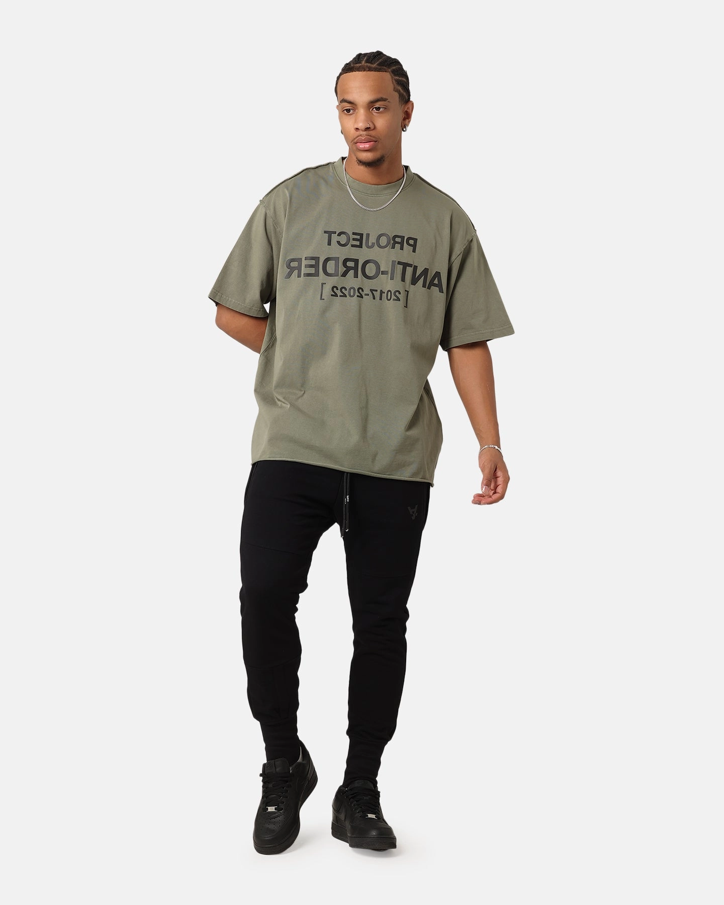 The Anti Order Project Anti Non Seam T-Shirt Vintage Army Versatile Layer