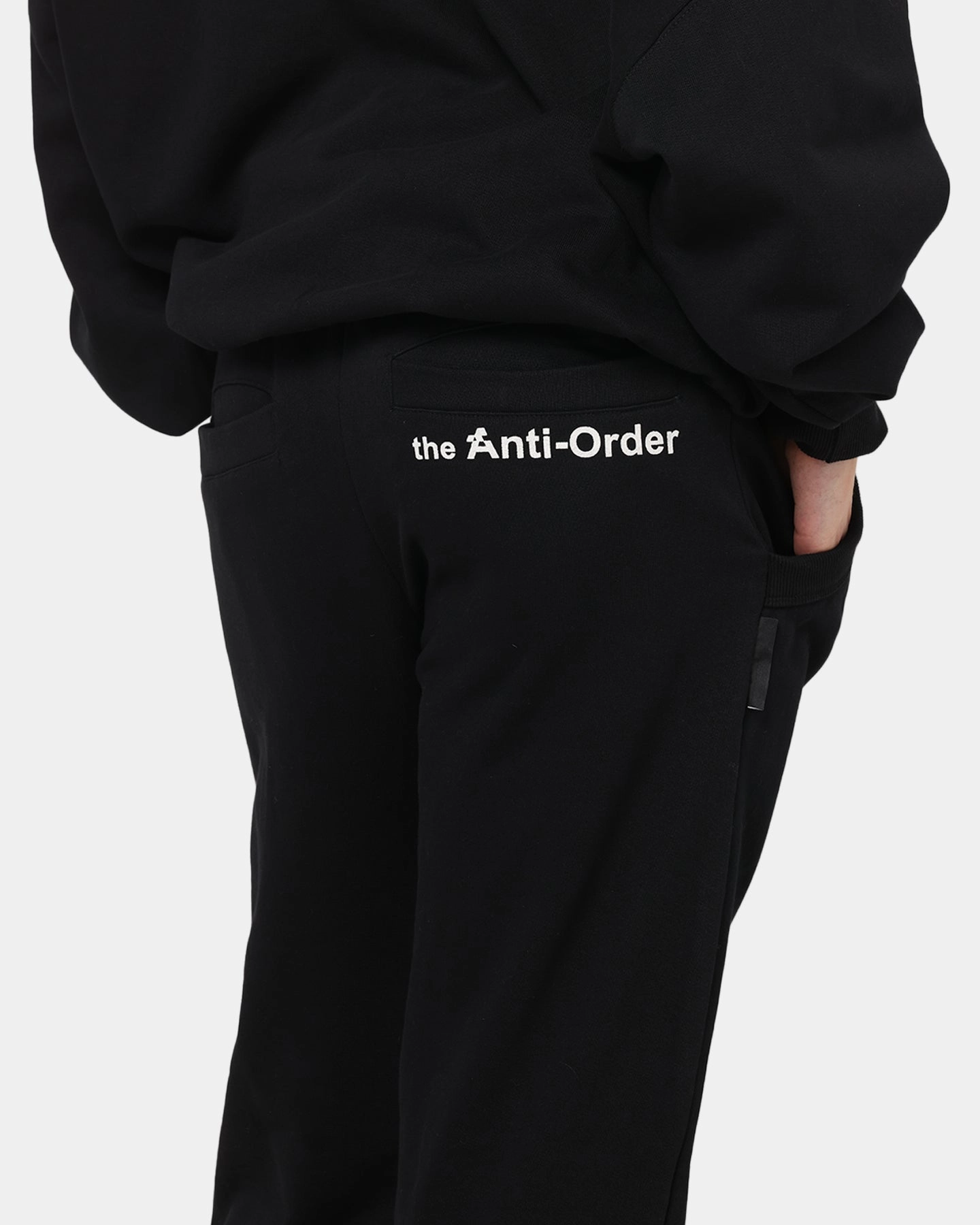 The Anti Order Reverse Logo Track Pants Black NonChafingLegs Breathable Wearable