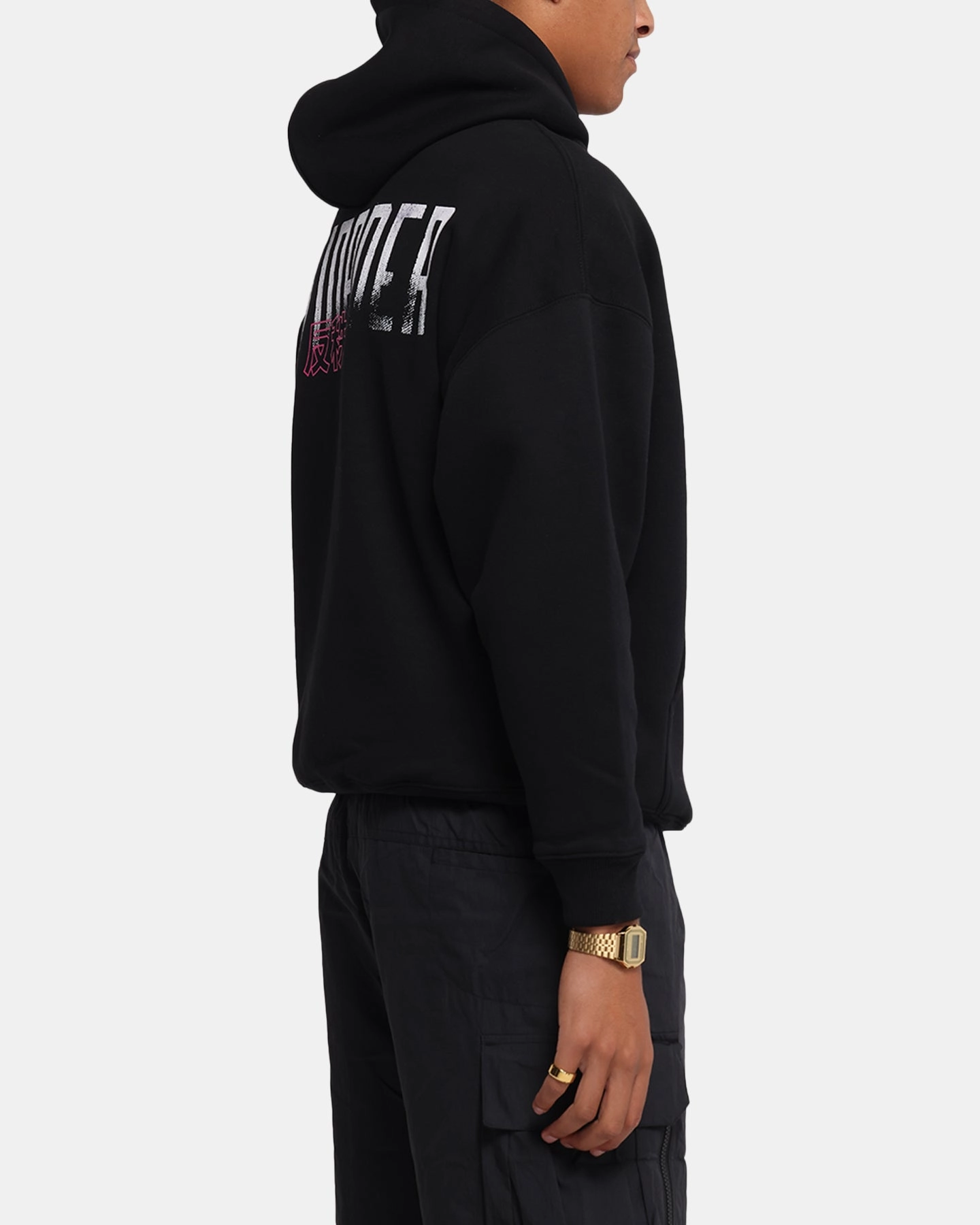 Street Comfort Dynamic Fit Design The Anti Order Ryuken Boxy Hoodie Black
