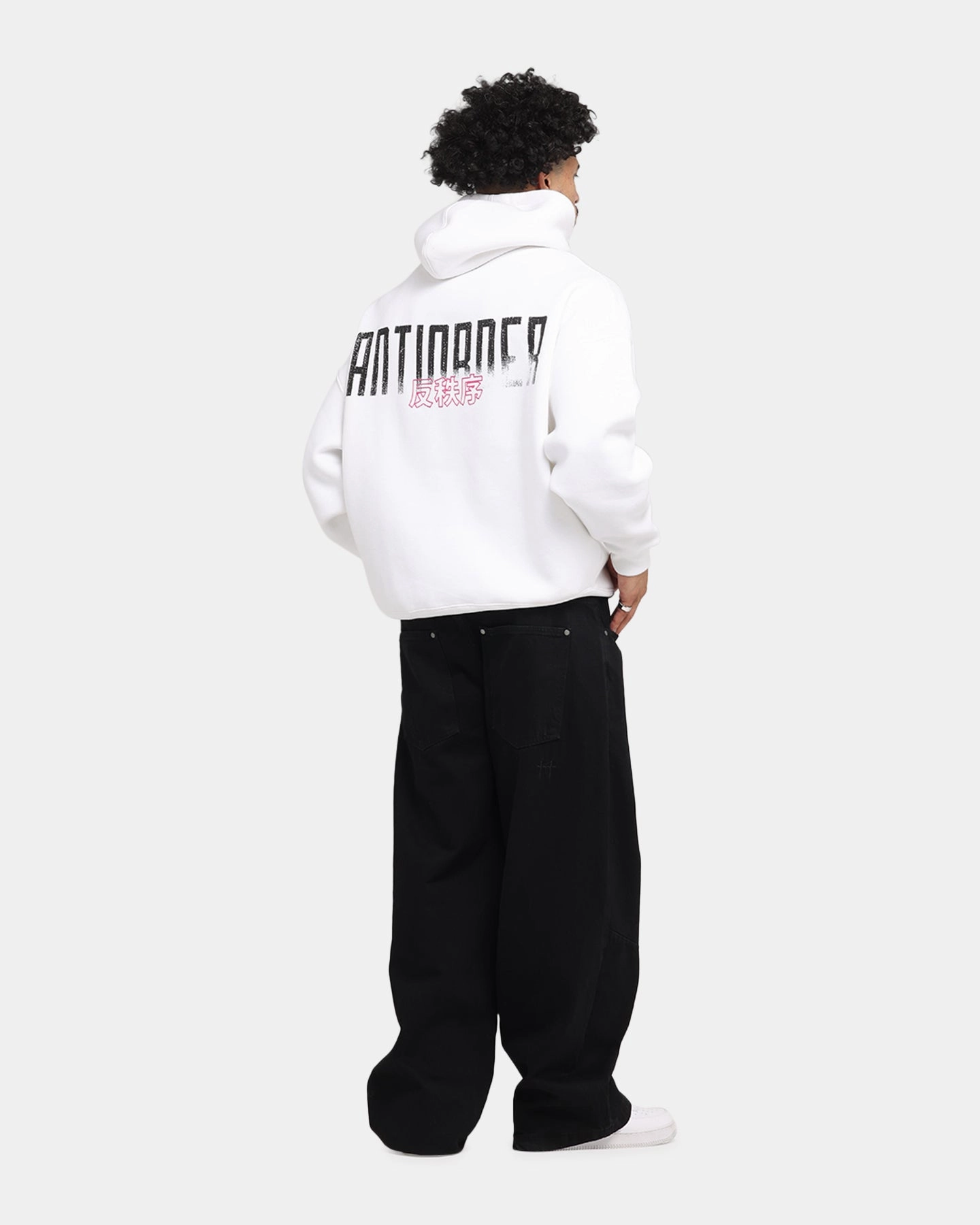 Weight - balanced The Anti Order Ryuken Boxy Hoodie White