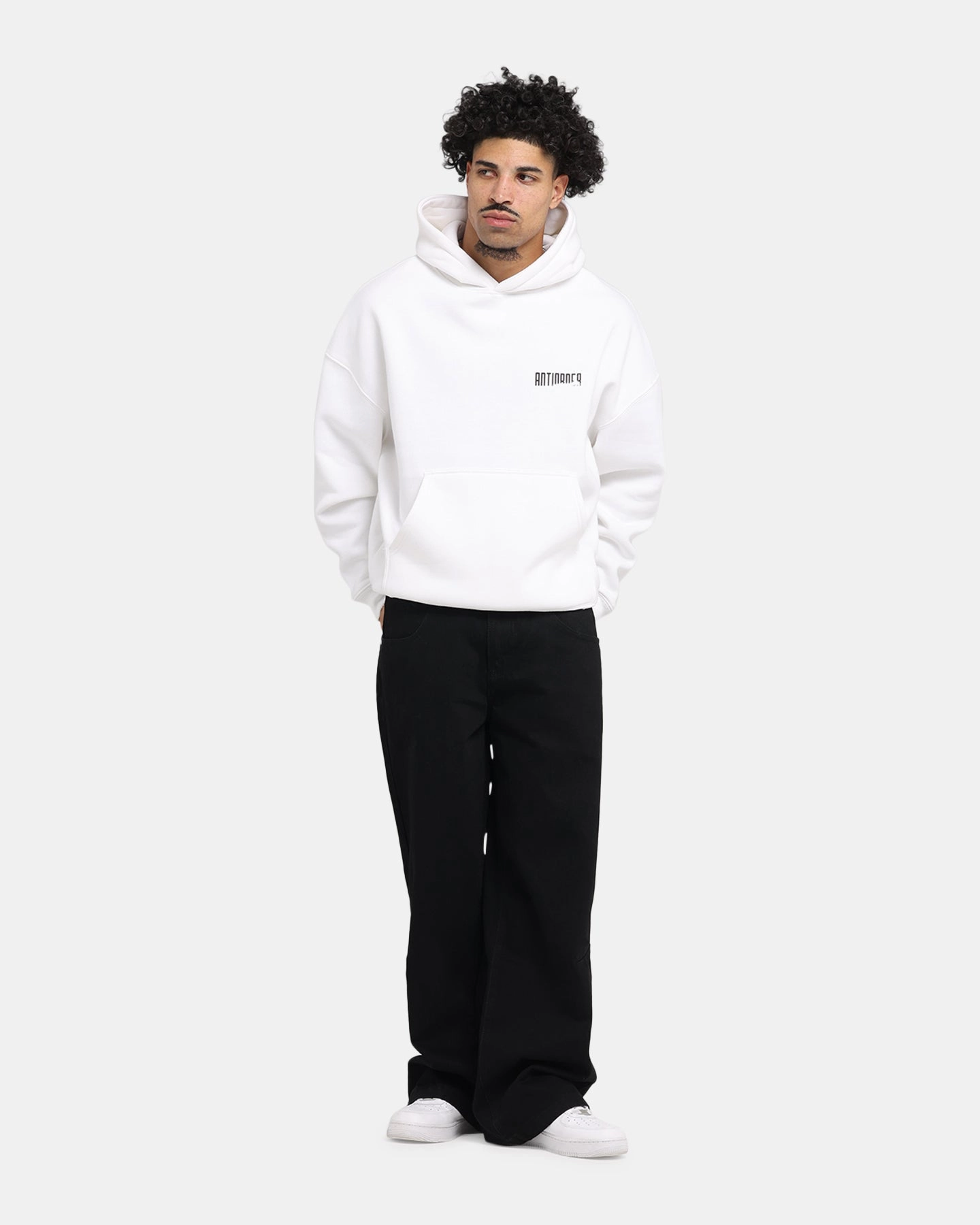The Anti Order Ryuken Boxy Hoodie White High Quality