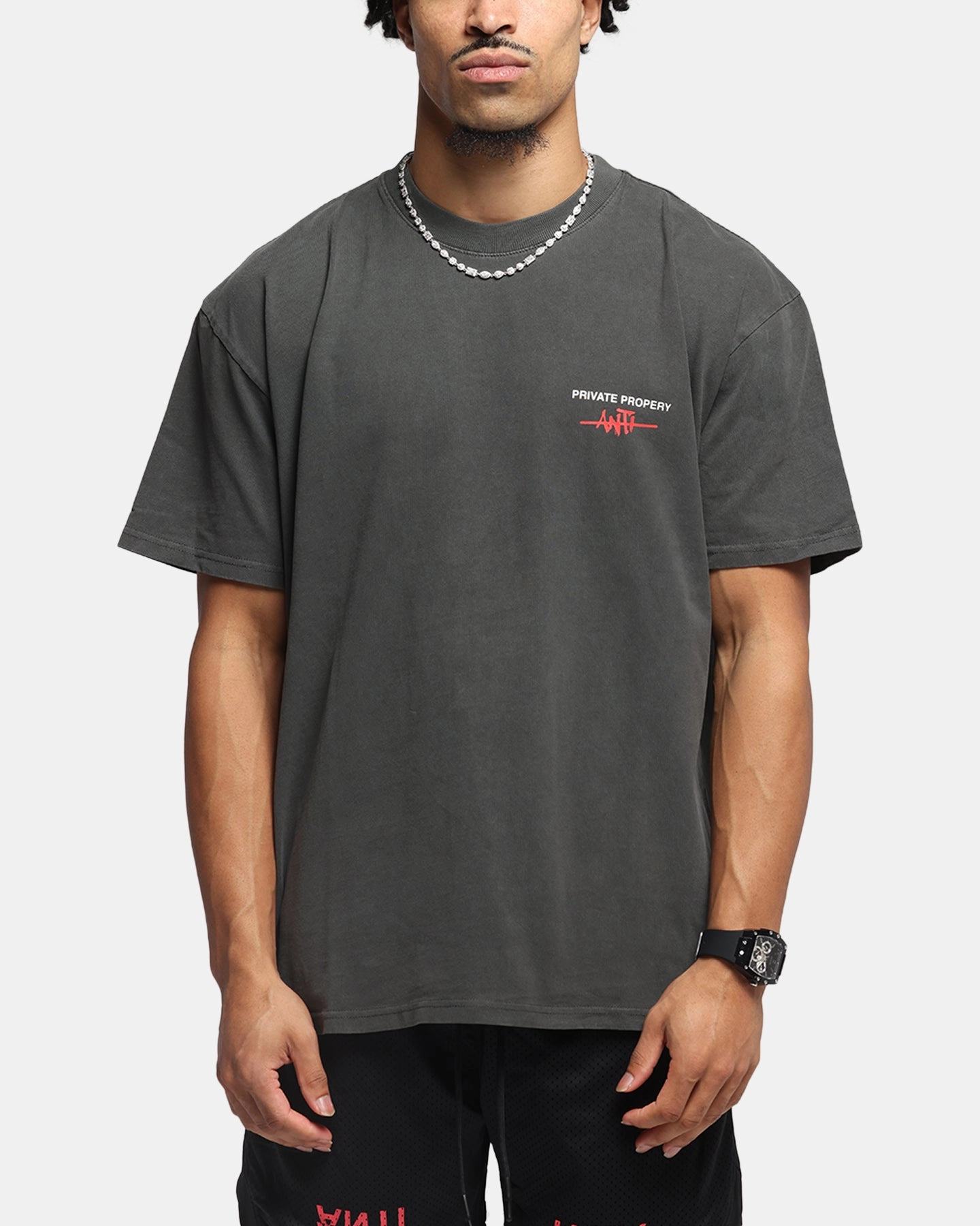 Seamless construction The Anti Order Savage Boxy T-Shirt Black Wash