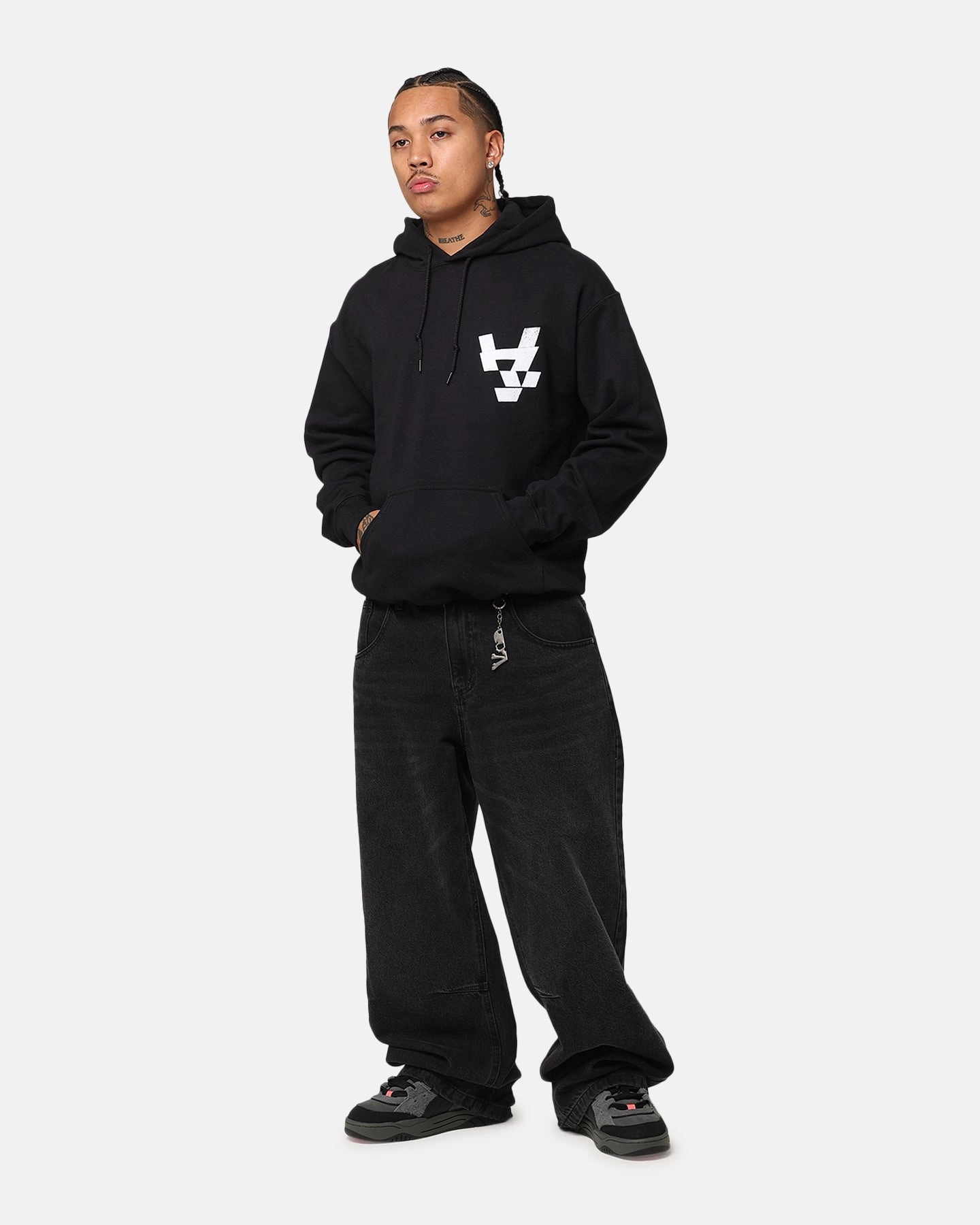 Layered construction The Anti Order Smash Repair Hoodie Black/White