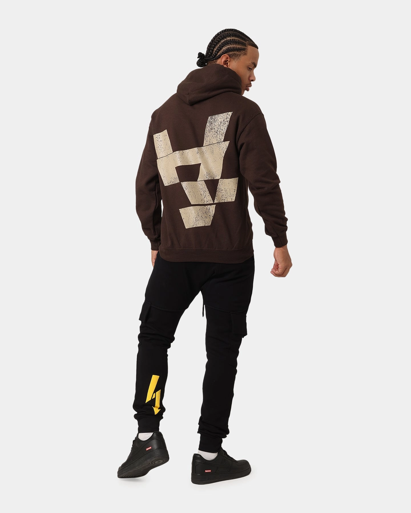 Taped Neckline Seams The Anti Order Smash Repair Hoodie Chocolate Brown