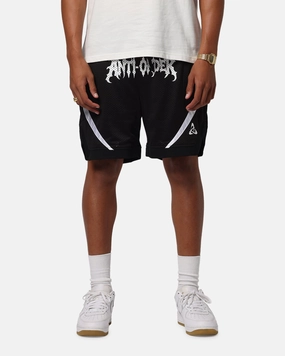 shrink-resistant animal print shorts The Anti Order Sparta Mesh Basketball Shorts Black/White