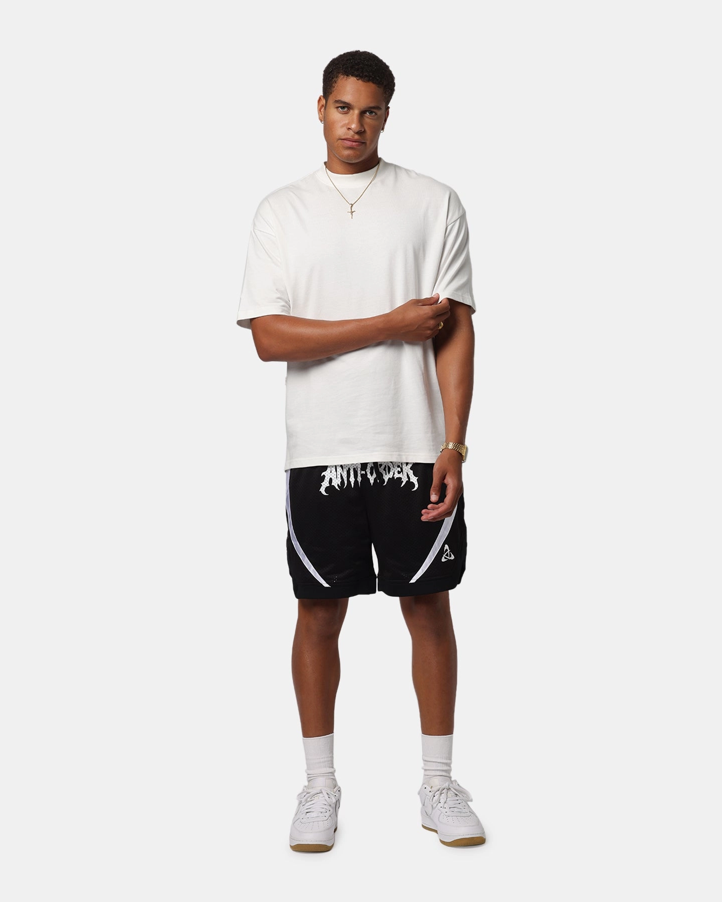 The Anti Order Sparta Mesh Basketball Shorts Black/White Sport Fit
