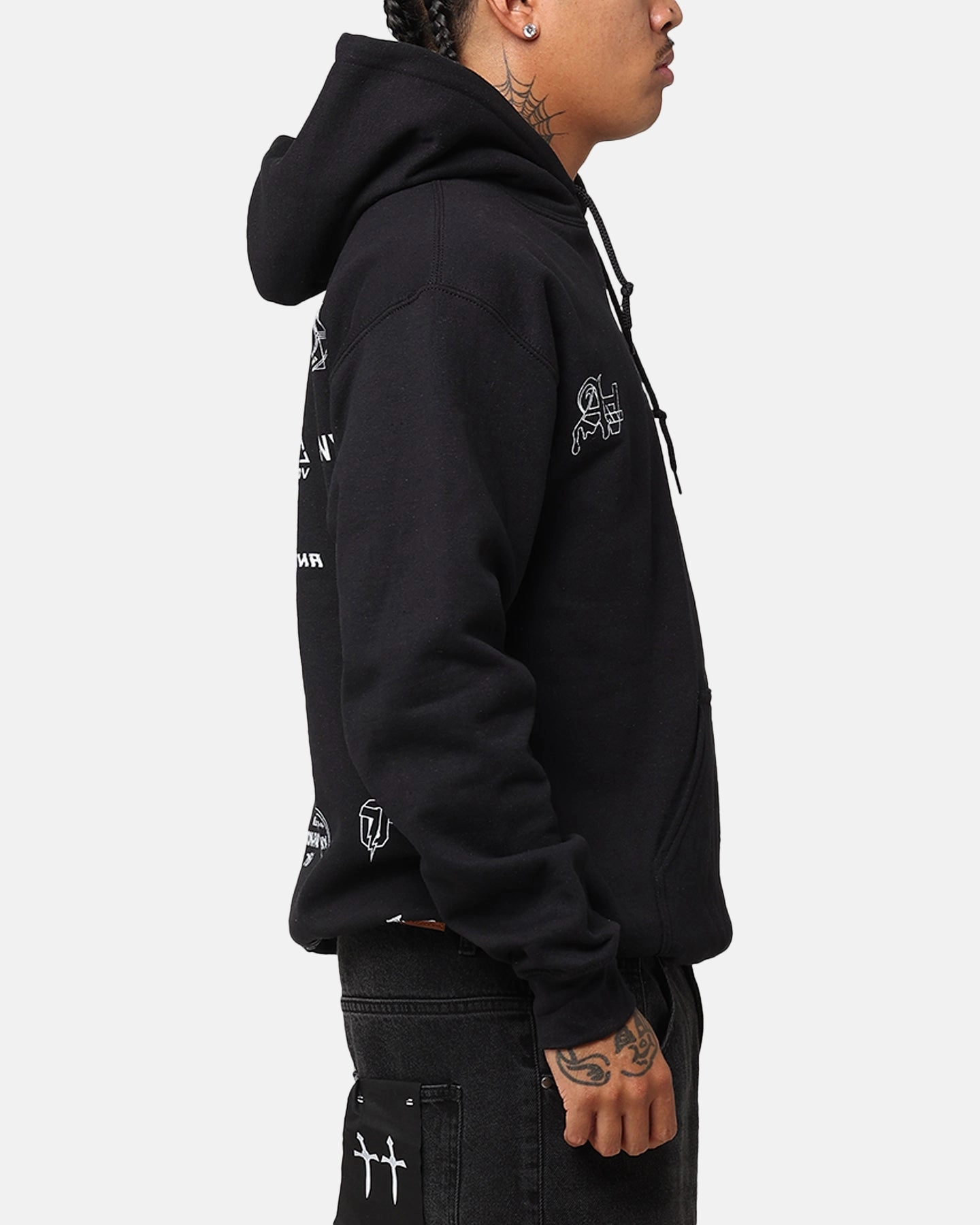 Travel Ready The Anti Order Stacked Hoodie Black/White